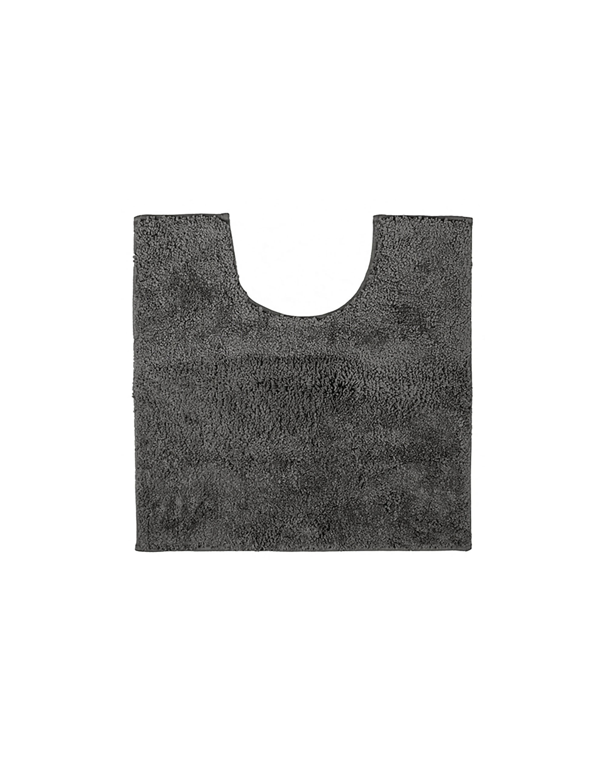 1 Bambury Microplush Contour Mat 50 x 50cm Pewter Raised Pile Soft Cushioning Non Slip - Grey, 1 of 1