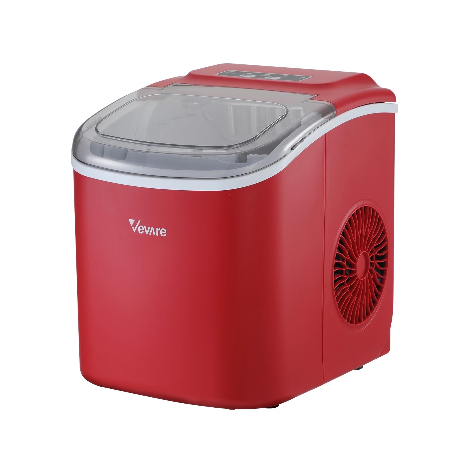 1 Vevare Portable Ice Maker Machine Ice Cube Tray 12kg Bar Countertop
 - Red, 1 of 6