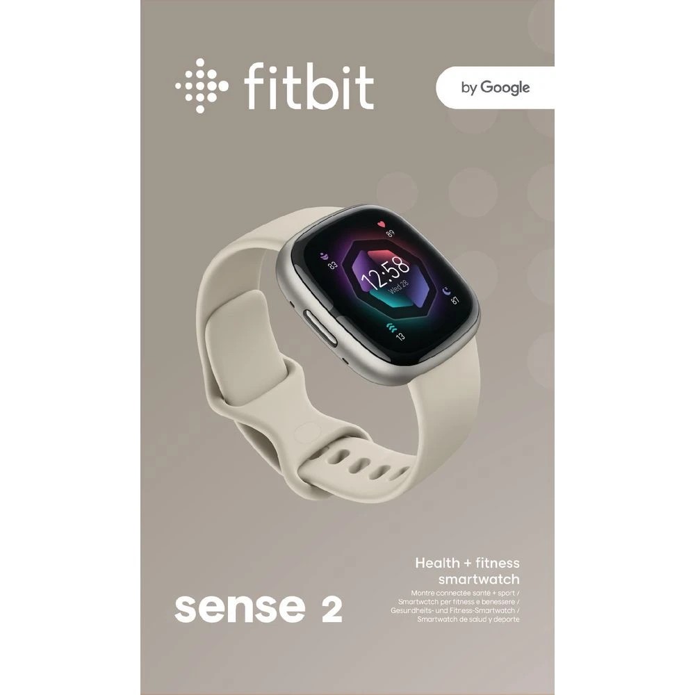 5 Fitbit Sense 2 Smart Watch White/Platinum, 5 of 5
