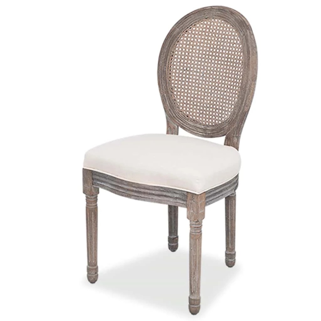 2 Vidaxl Dining Chair Dining Chair, Dining Chairs - Cream, 2 of 7