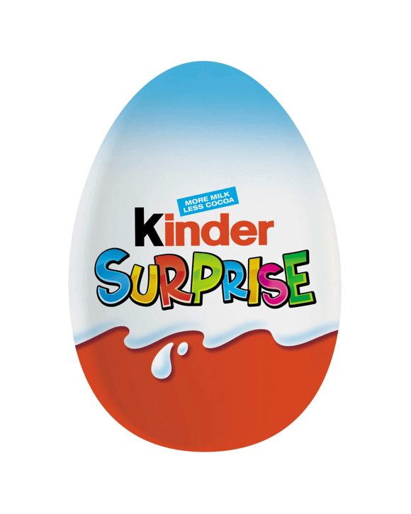 Kinder Surprise Milk Chocolate Egg Blue with Toy 20g - Assorted