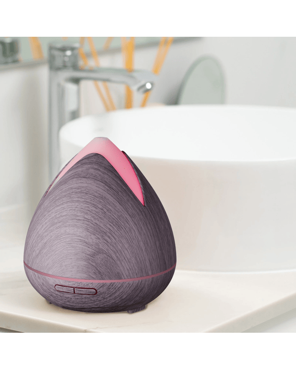 Essential Oils Ultrasonic Aromatherapy Diffuser Air Humidifier + 3 Oils 400ML - Purple