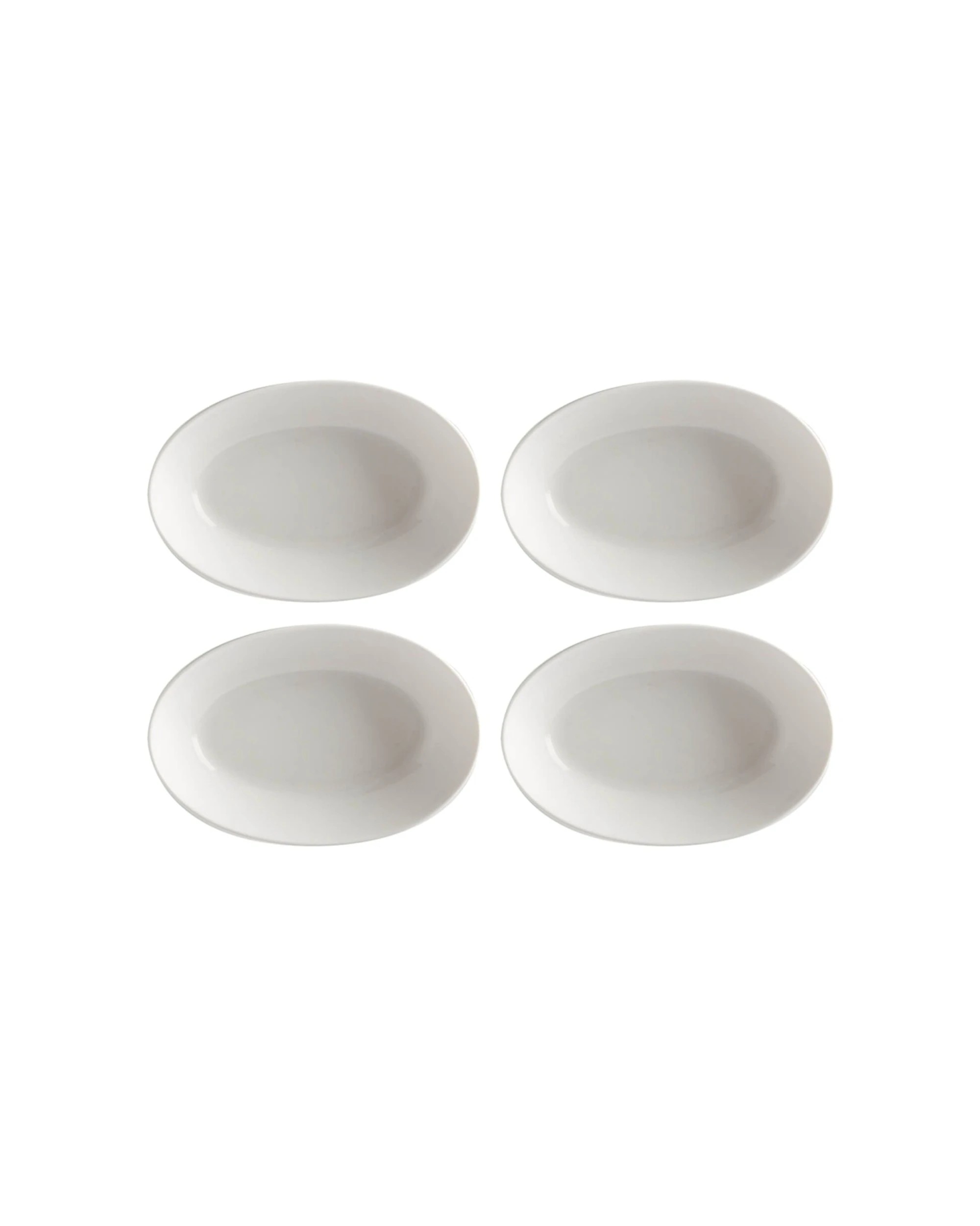 1 Maxwell & Williams 4x Porcelain Basics Oval Bowl Porcelain Set 25x17cm - White, 1 of 2