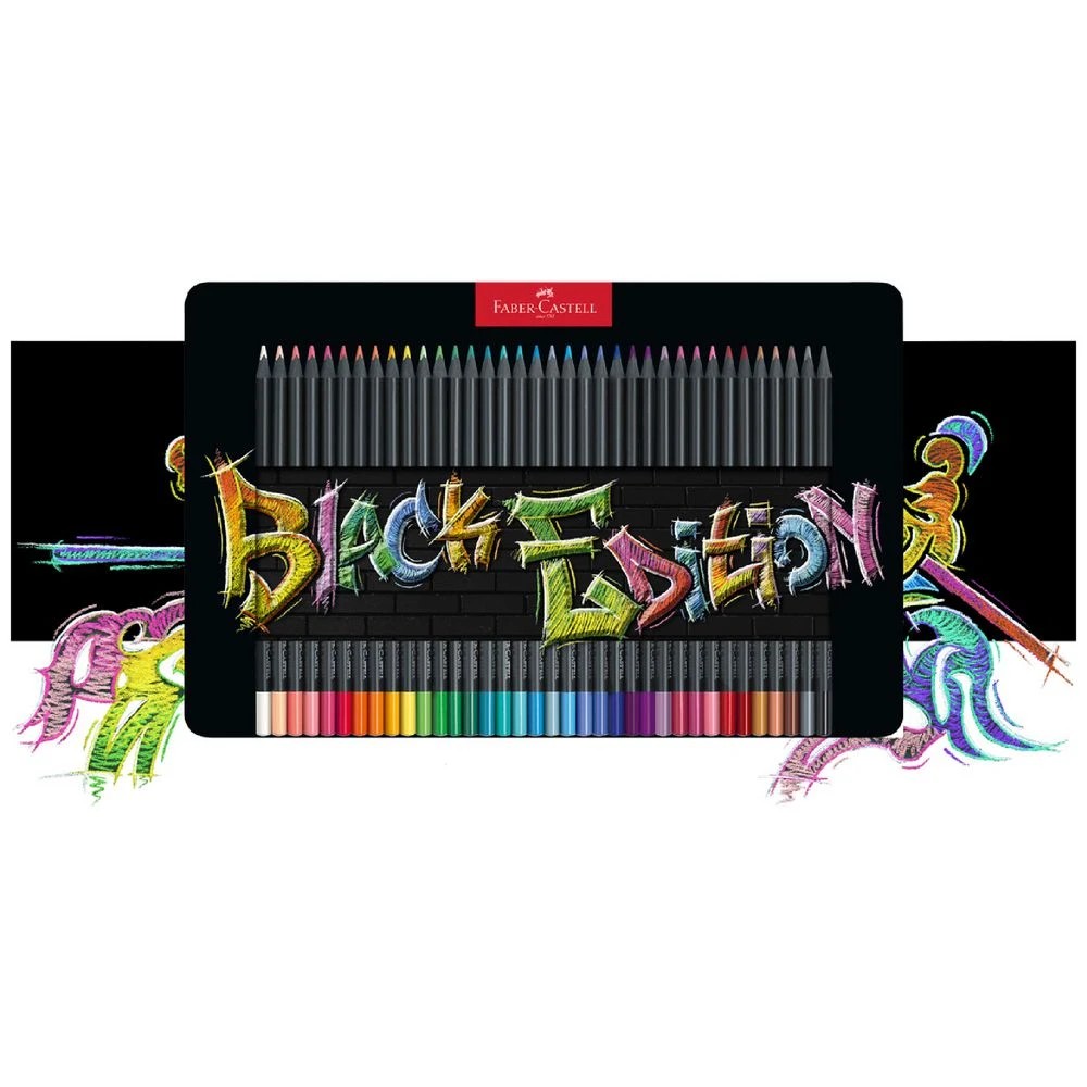 4 Faber-Castell Black Edition Pencil Tin Assorted 36 Pack, 4 of 4