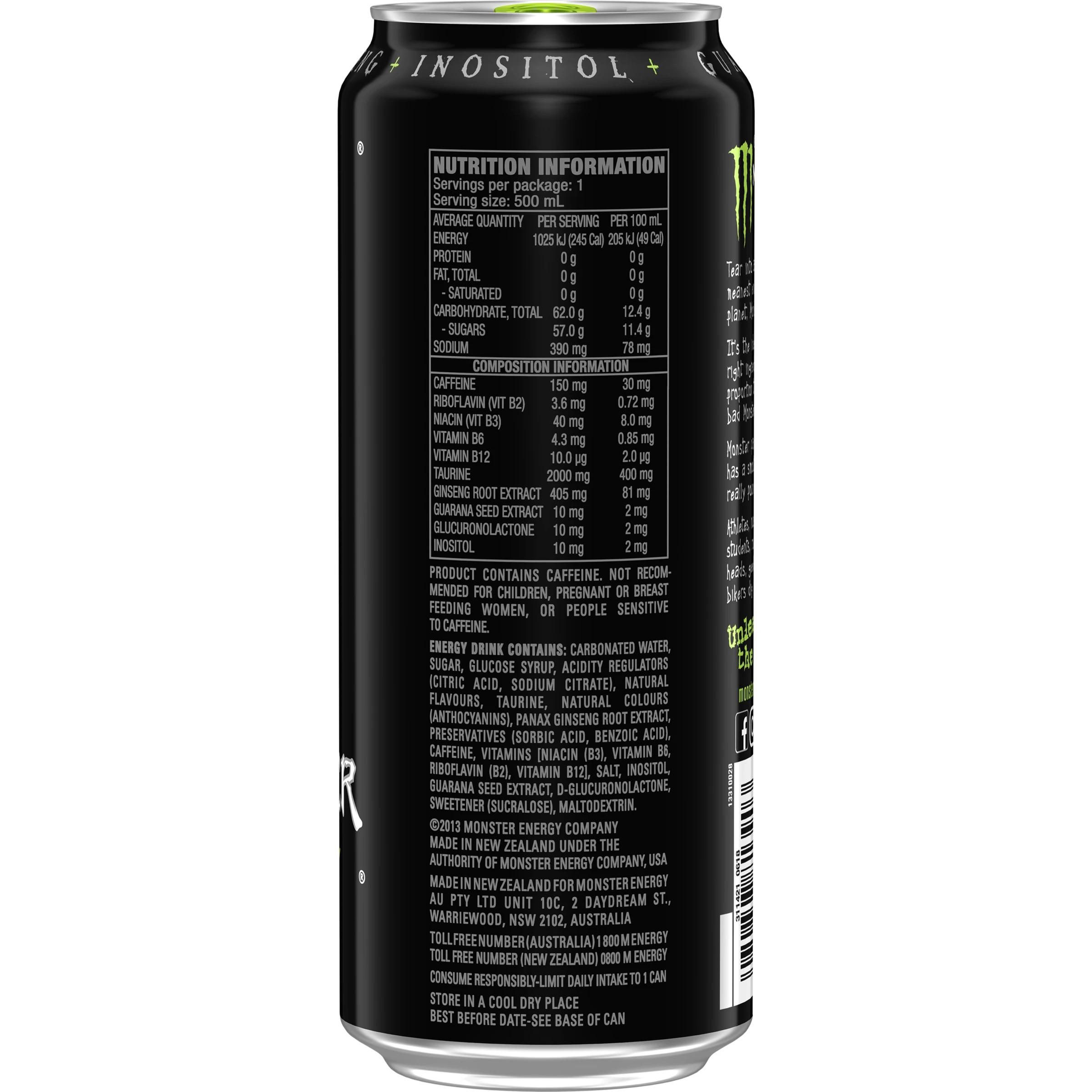 2 Monster Energy Drink Original 500ml, 2 of 5