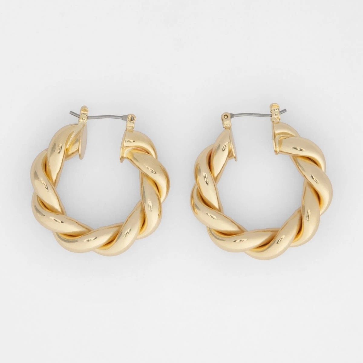 1 Twist Hoop Earrings - Gold Tone, 1 of 5