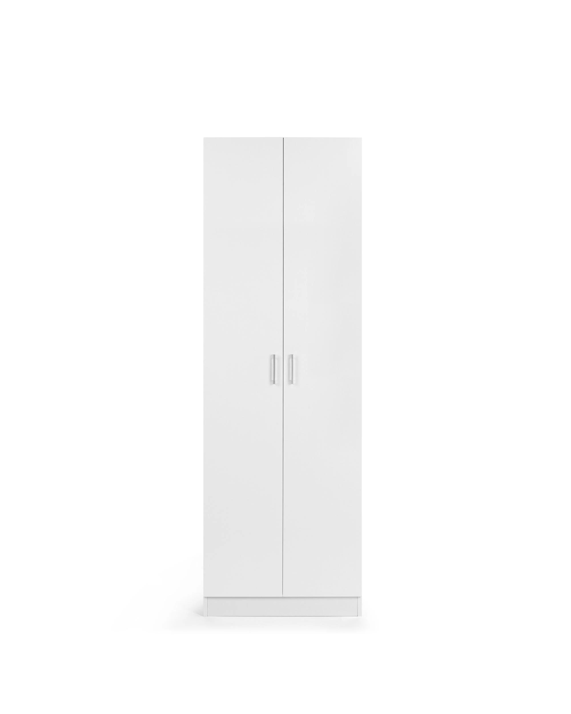 4 Kodu Ivy Broom Cupboard Pantry Storage Cabinet 2 Door 5 Tier Shelf Multipurpose - White, 4 of 9