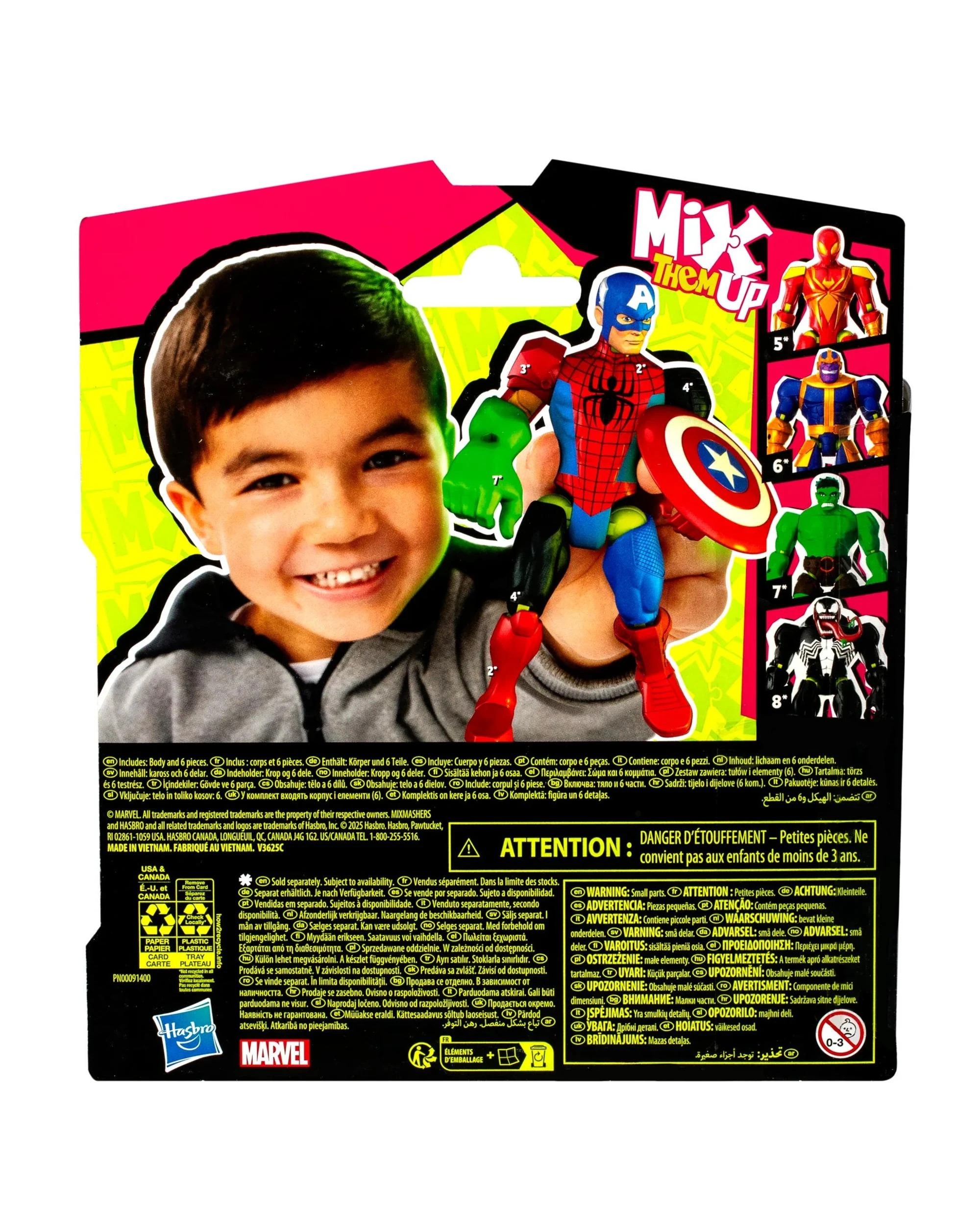 8 MixMashers Marvel Avengers Captain America Action Figure, 8 of 8