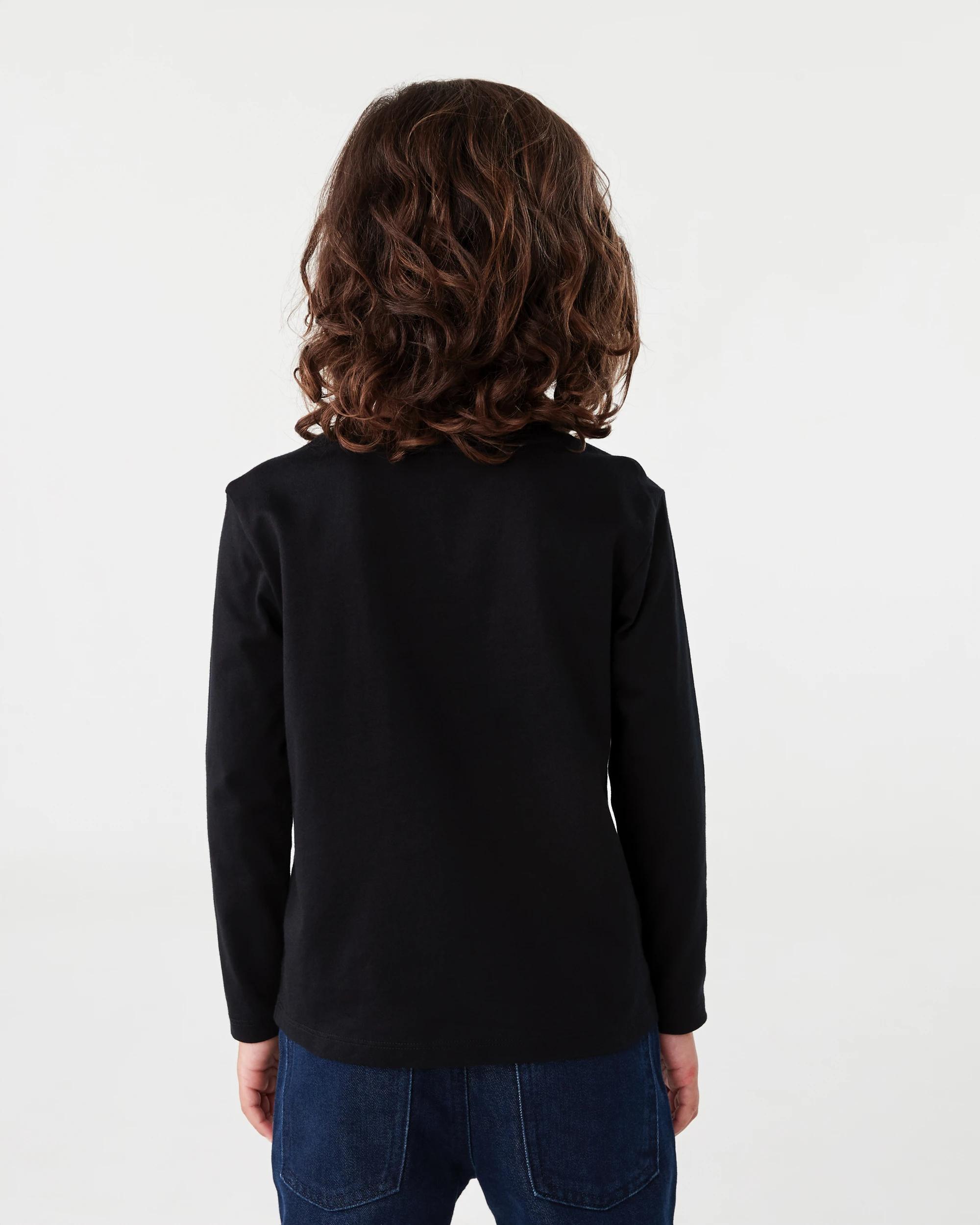 2 Long Sleeve Print T-shirt Blk Dino, 2 of 7