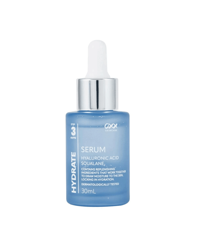OXX Skincare Step 3 AM/PM Hydrate Serum 30ml - Hyaluronic Acid and Squa