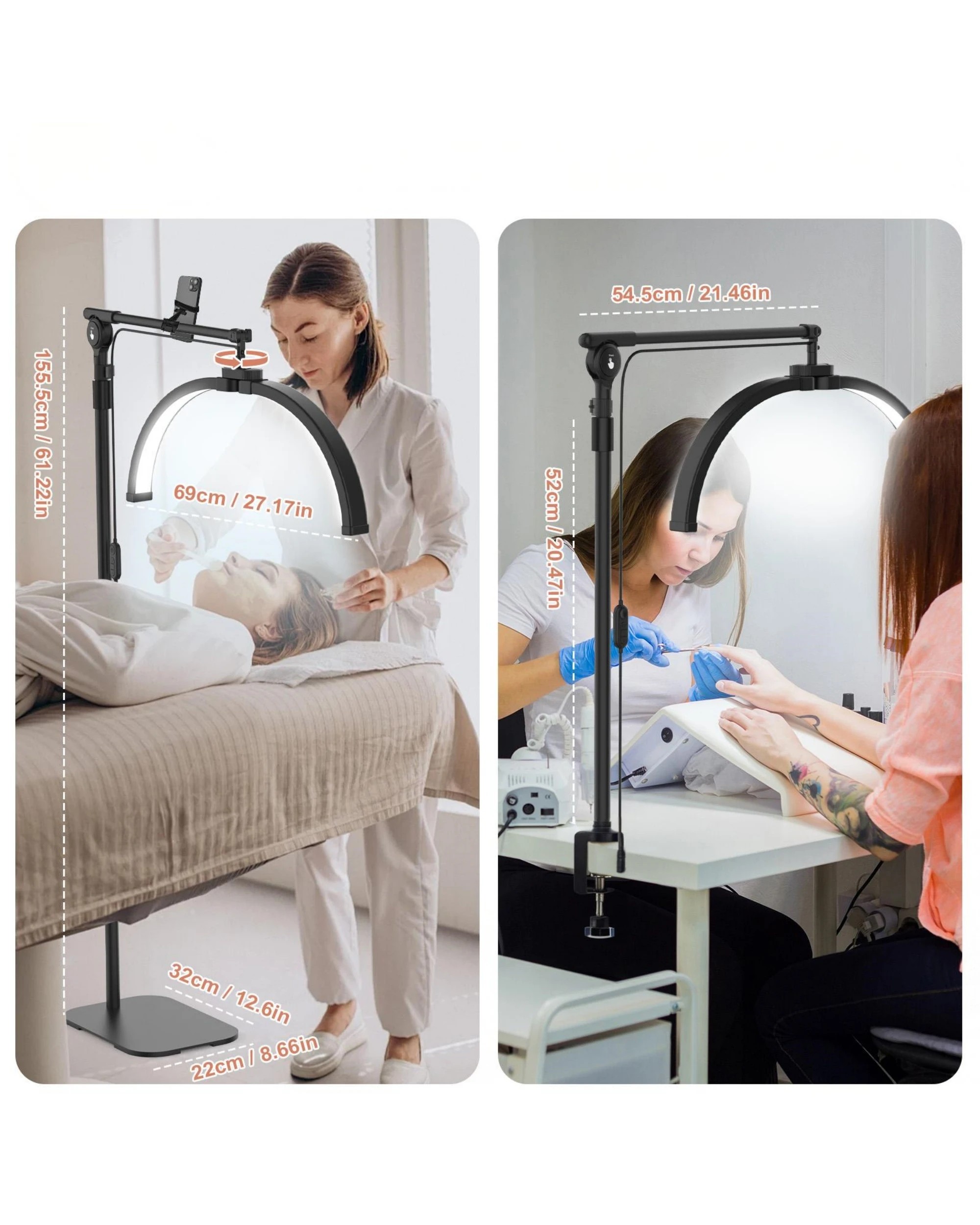 4 Advwin Lash Light Half Moon with Phone Holder, 4 of 8