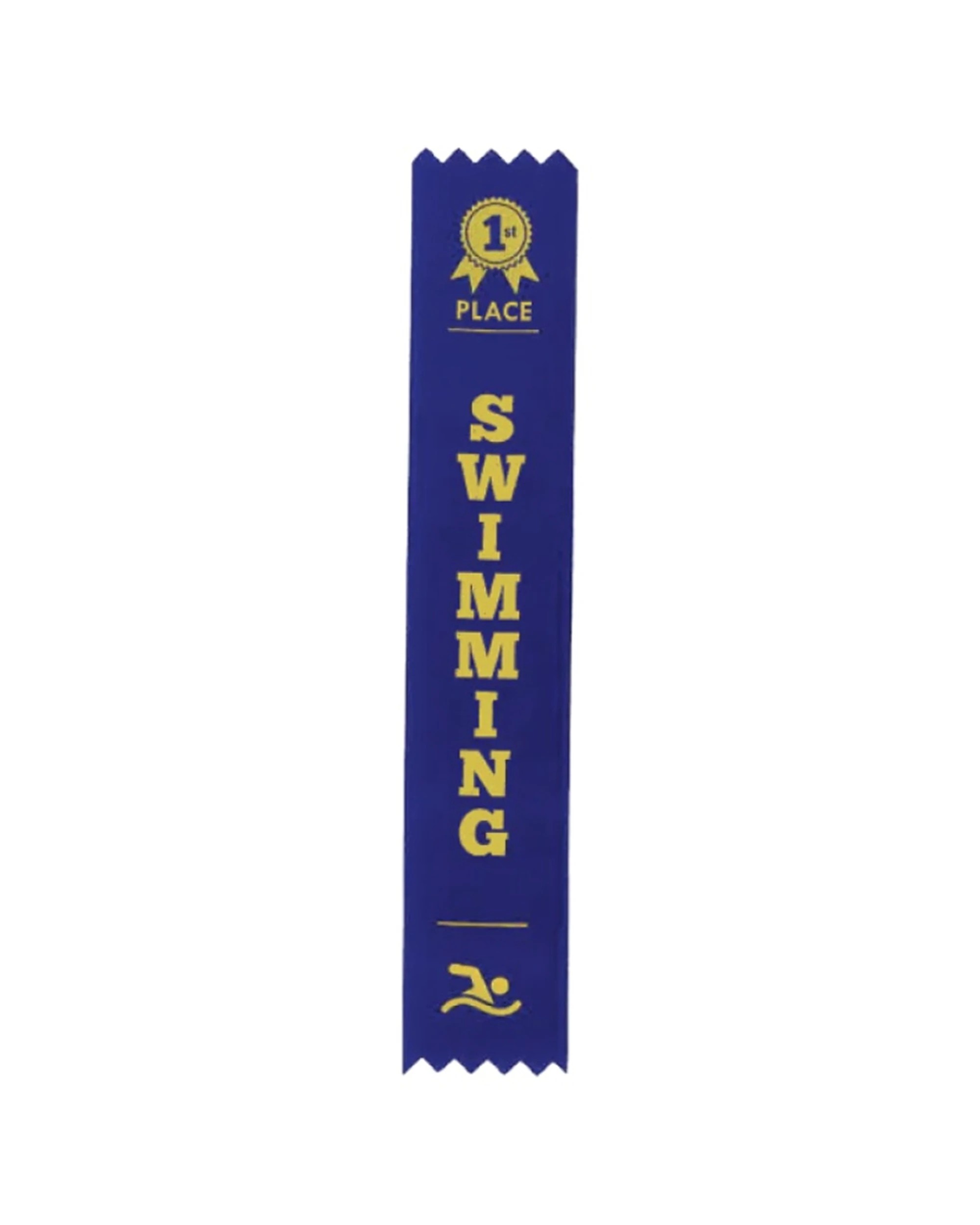 1 Victor Sports 100pc Ribbons Swimming 1st Place Polyester 3x17cm - Blue, 1 of 1