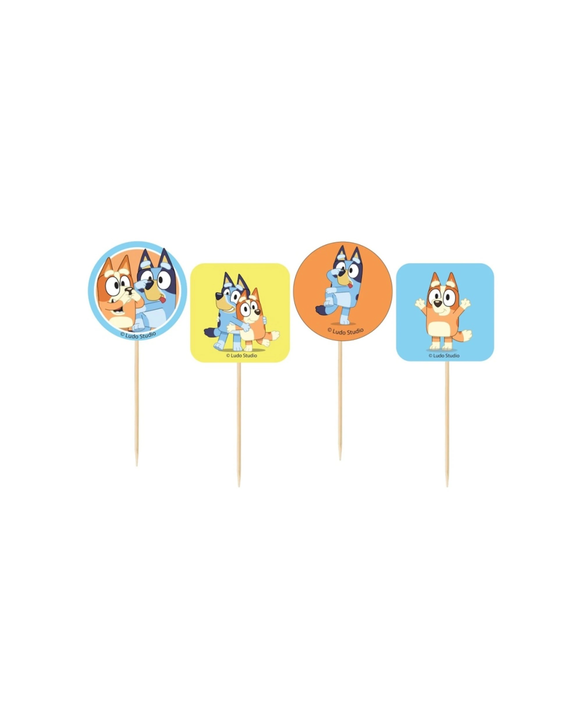 1 Anagram 24pc Cupcake Picks Decorations Bluey - Multi, 1 of 1