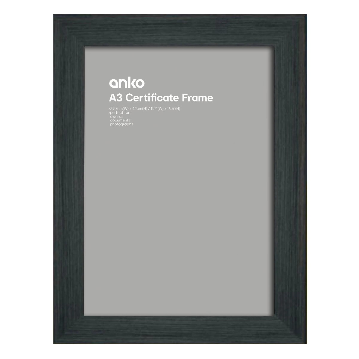 1 Certificate Frame - A3, Black, 1 of 1
