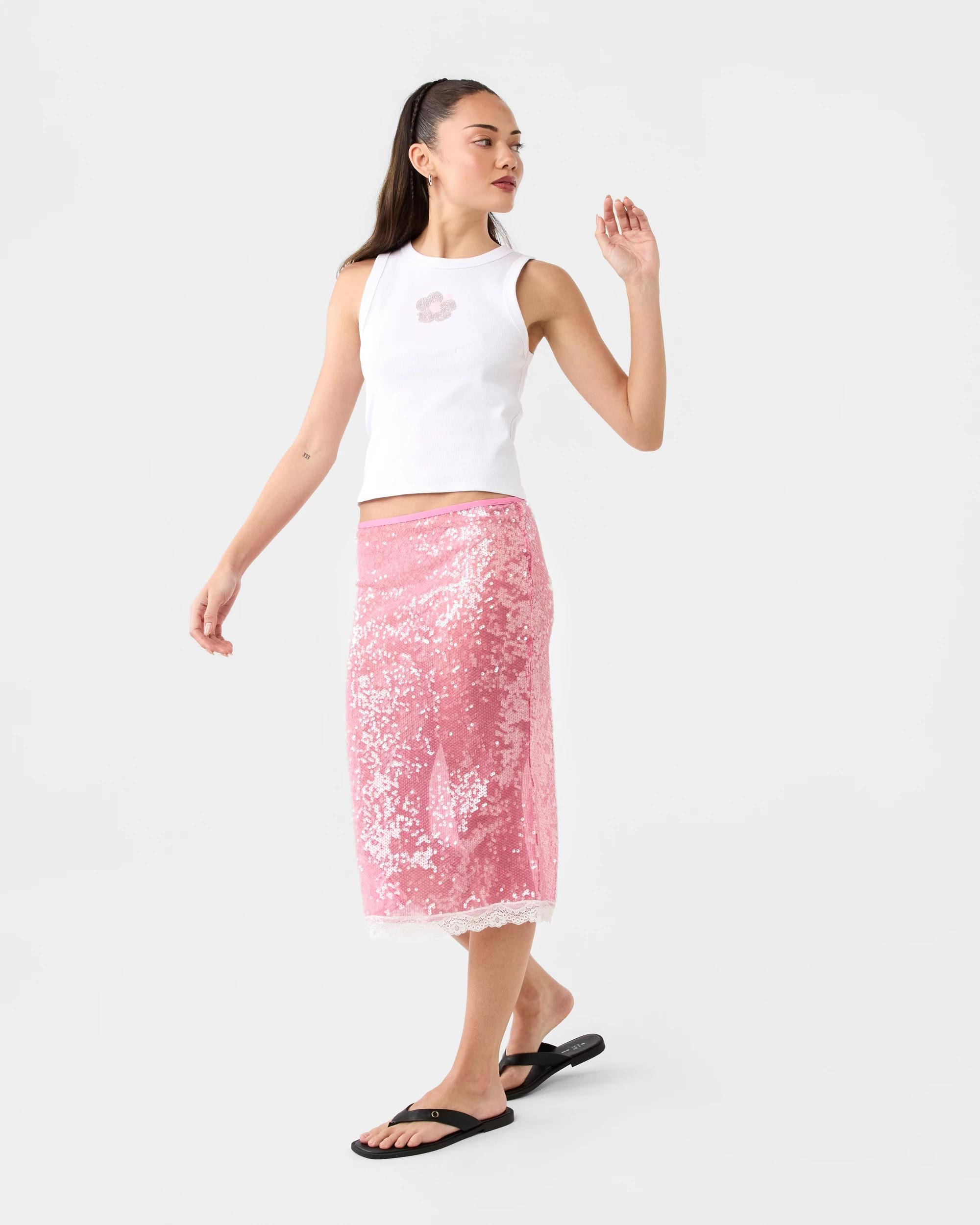 3 Sleeveless Bead Detail Tank Flower Gem, 3 of 6