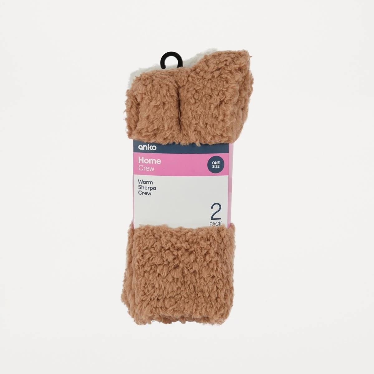 3 2 Pack Teddy Home Socks Cbge Cltt, 3 of 3