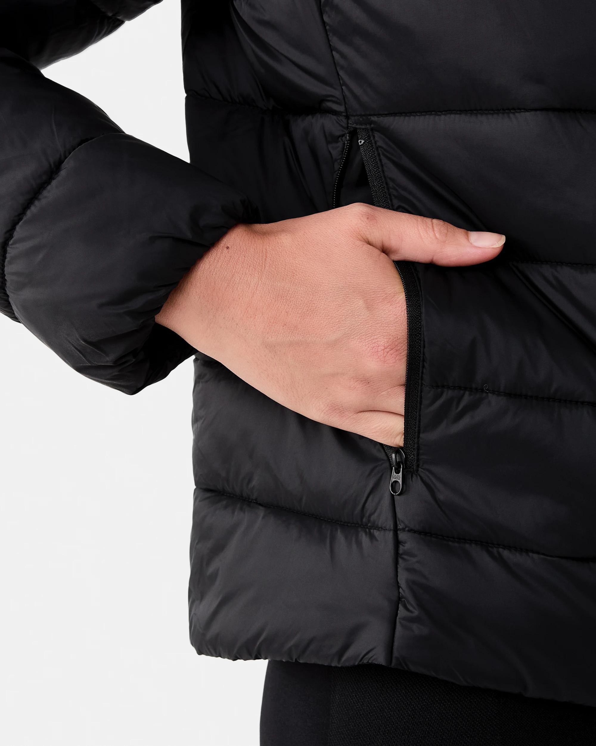 8 Active Womens Packable Puffer Jacket Black, 8 of 8