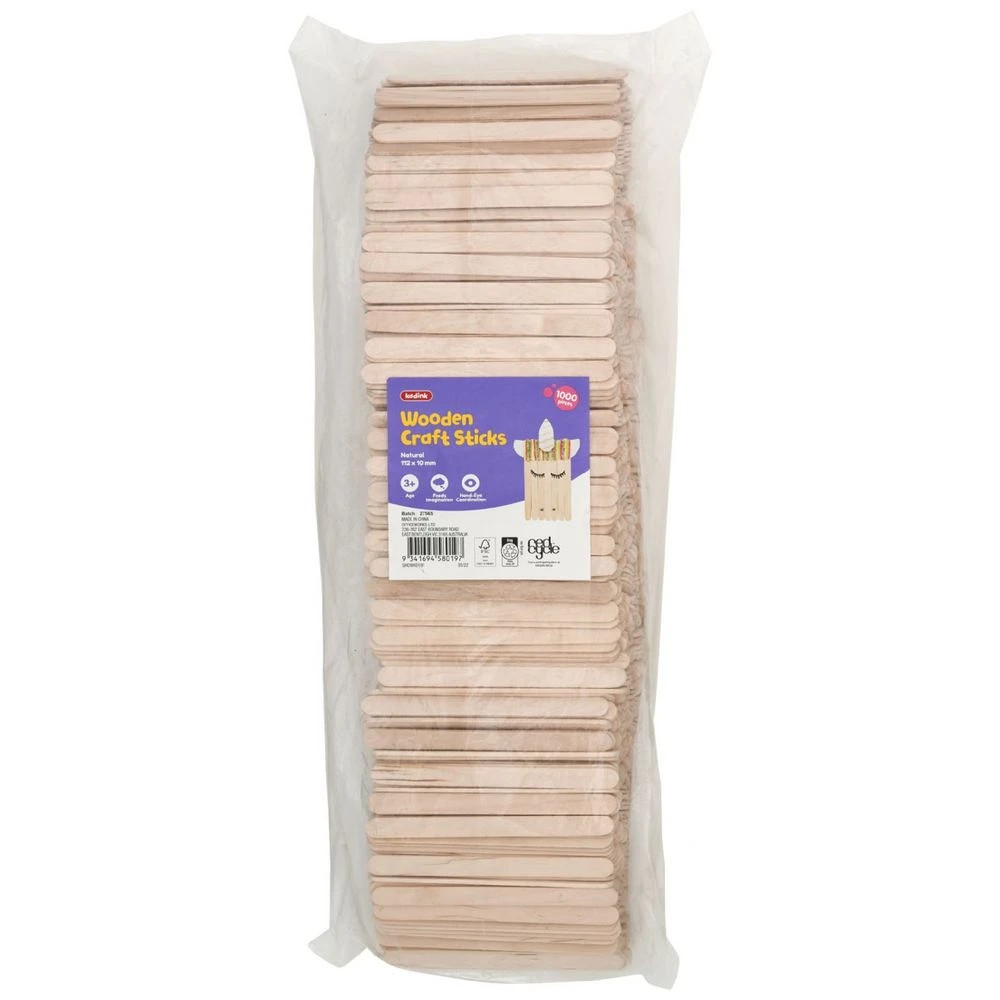 1 Kadink Natural Craft Sticks 1000 Pack, 1 of 3