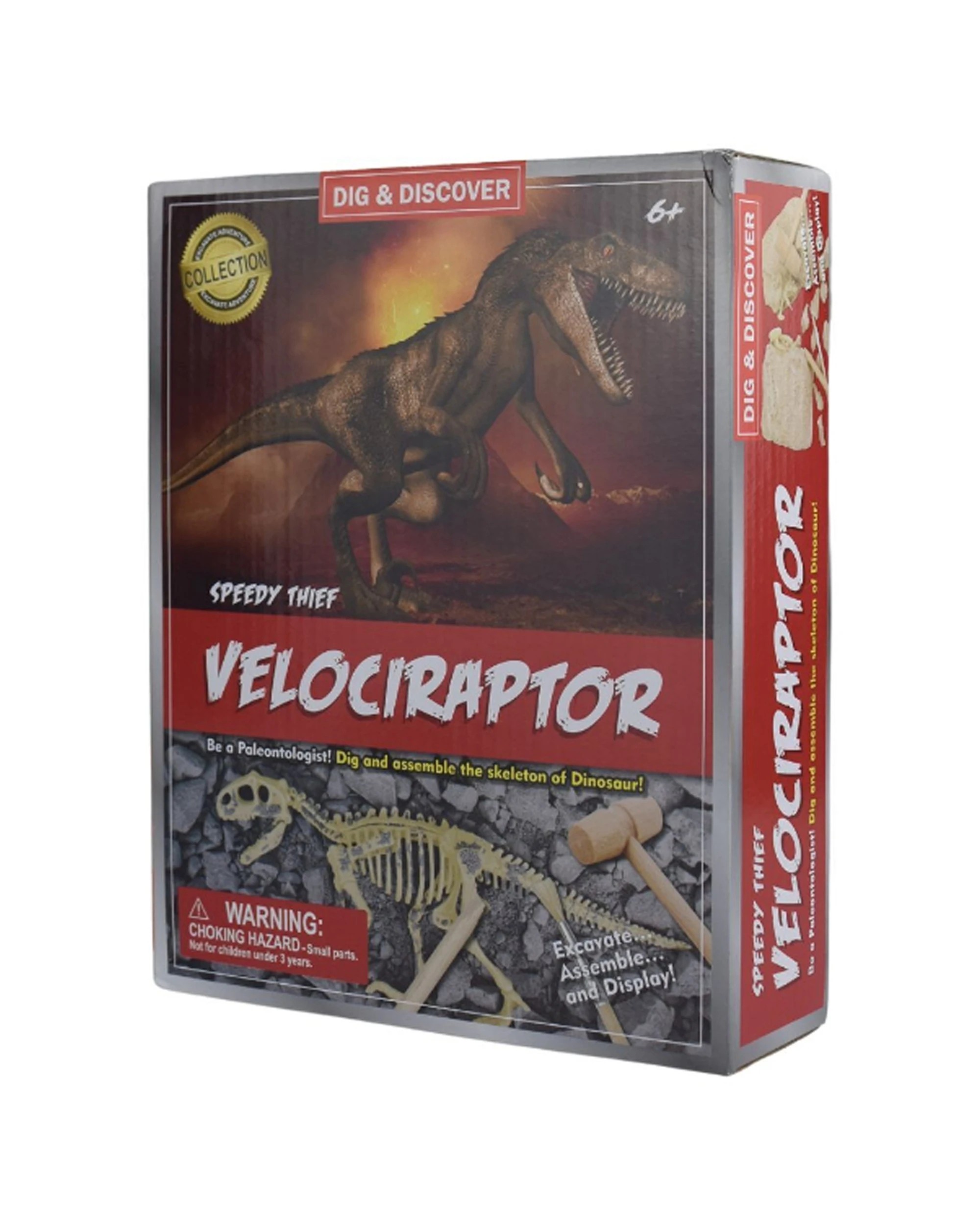 2 Kaper Kidz Dig Discover Velociraptor Dig Excavation Kits Educational Toy - Multi, 2 of 4