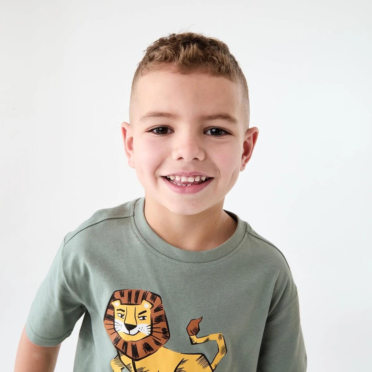 3 Chest Print T-shirt WILD ONES LION CHINOS GREEN, 3 of 6