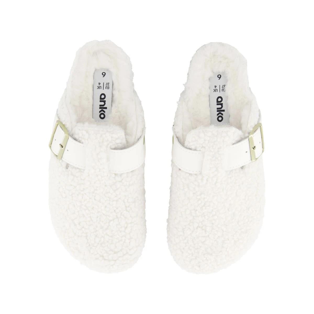 2 Furlined Footbed Clog Slides Snw White, 2 of 3