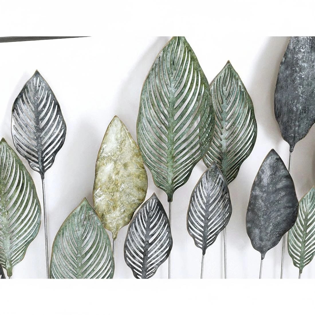 5 Artiss Metal Wall Art Leaf Hanging Sculpture - Blue, 5 of 6