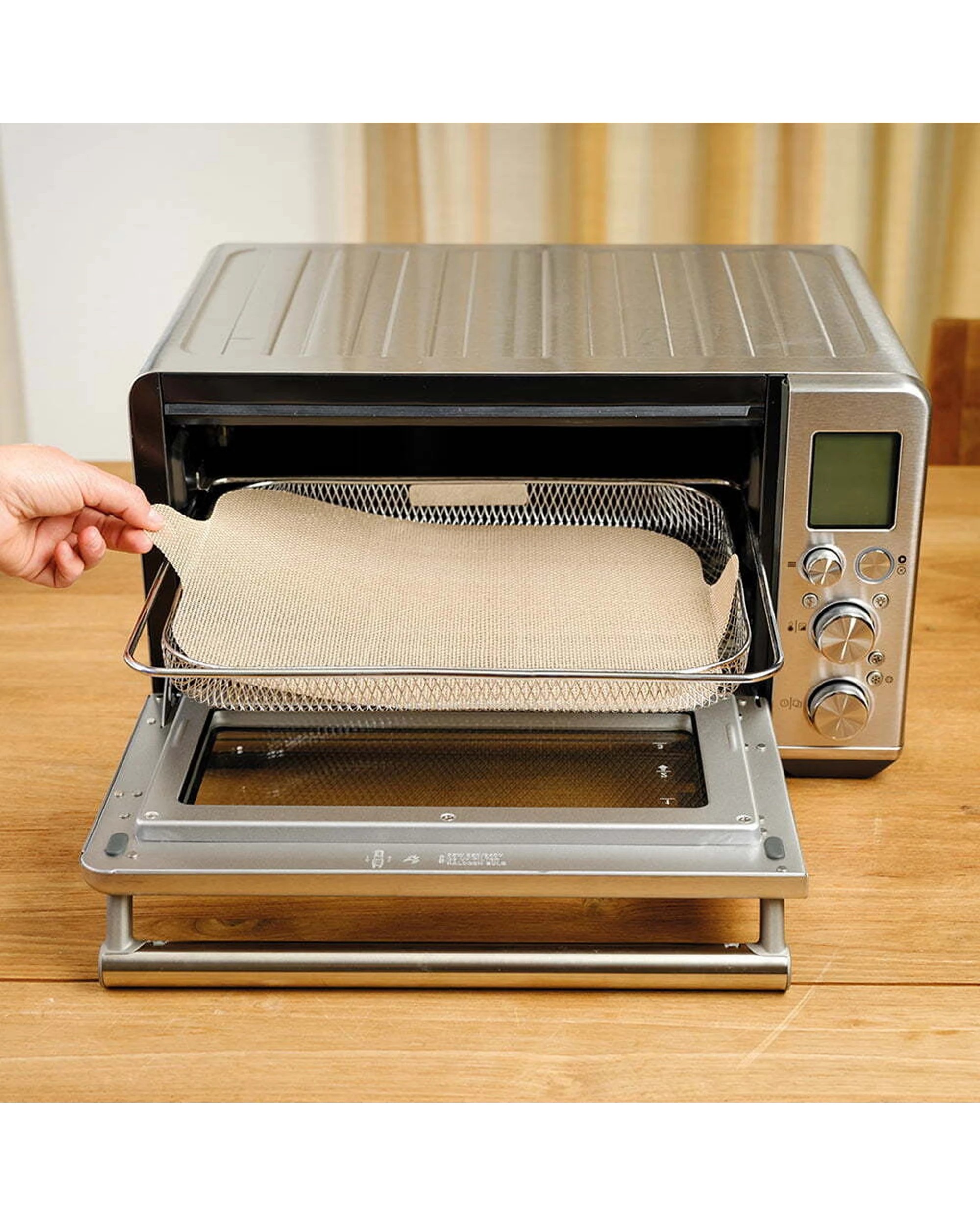 5 Nostik 2PC Reusable Rectangular Air Fryer Liner Set 31cm x 40cm Non-Stick - Beige, 5 of 5