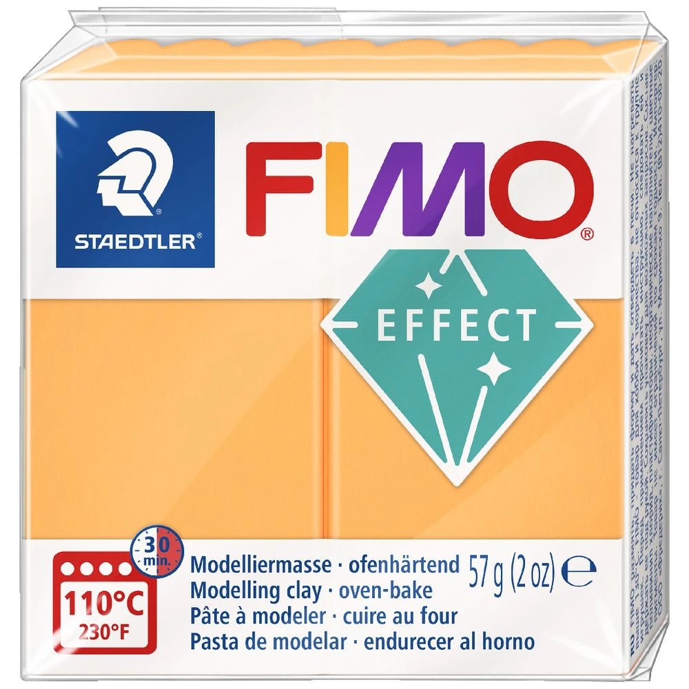 2 Staedtler FIMO Effect Modelling Clay Neon Orange 57g, 2 of 2