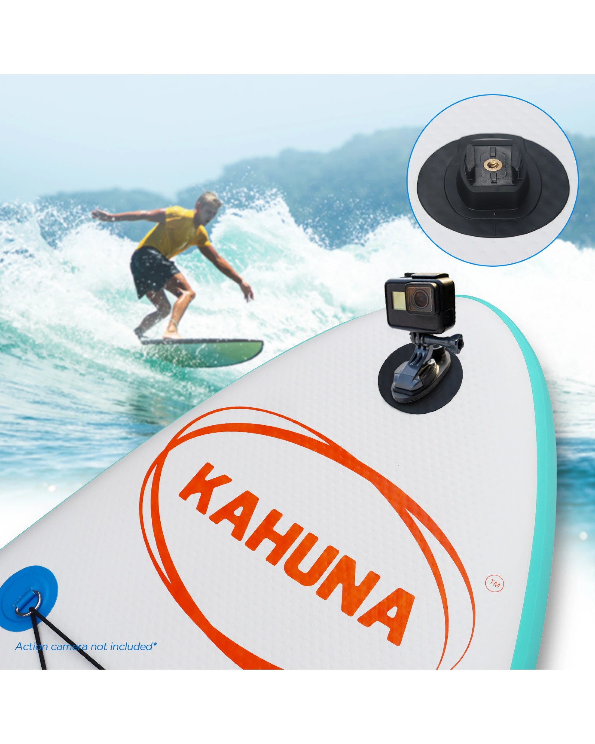 5 Kahuna Hana Inflatable Stand Up Paddle Board 11FT SUP Paddleboard - White, 5 of 10