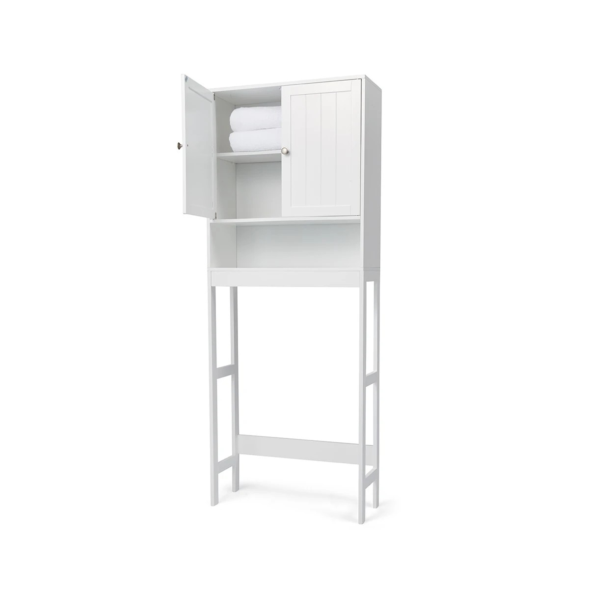 8 Over Toilet Panelled Shelf Unit, 8 of 9