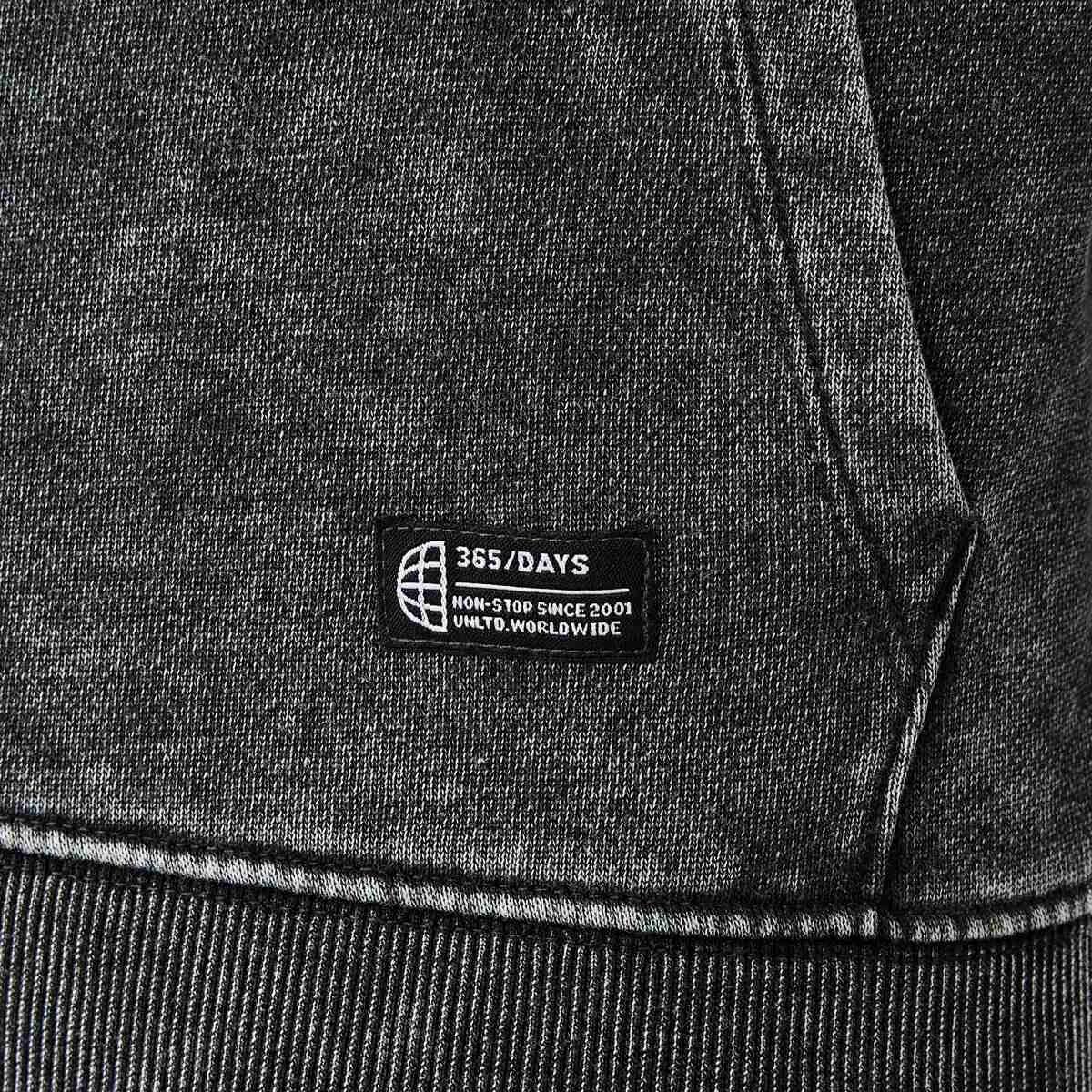 6 Oversized Washed Hoodie with Pocket Black, 6 of 10