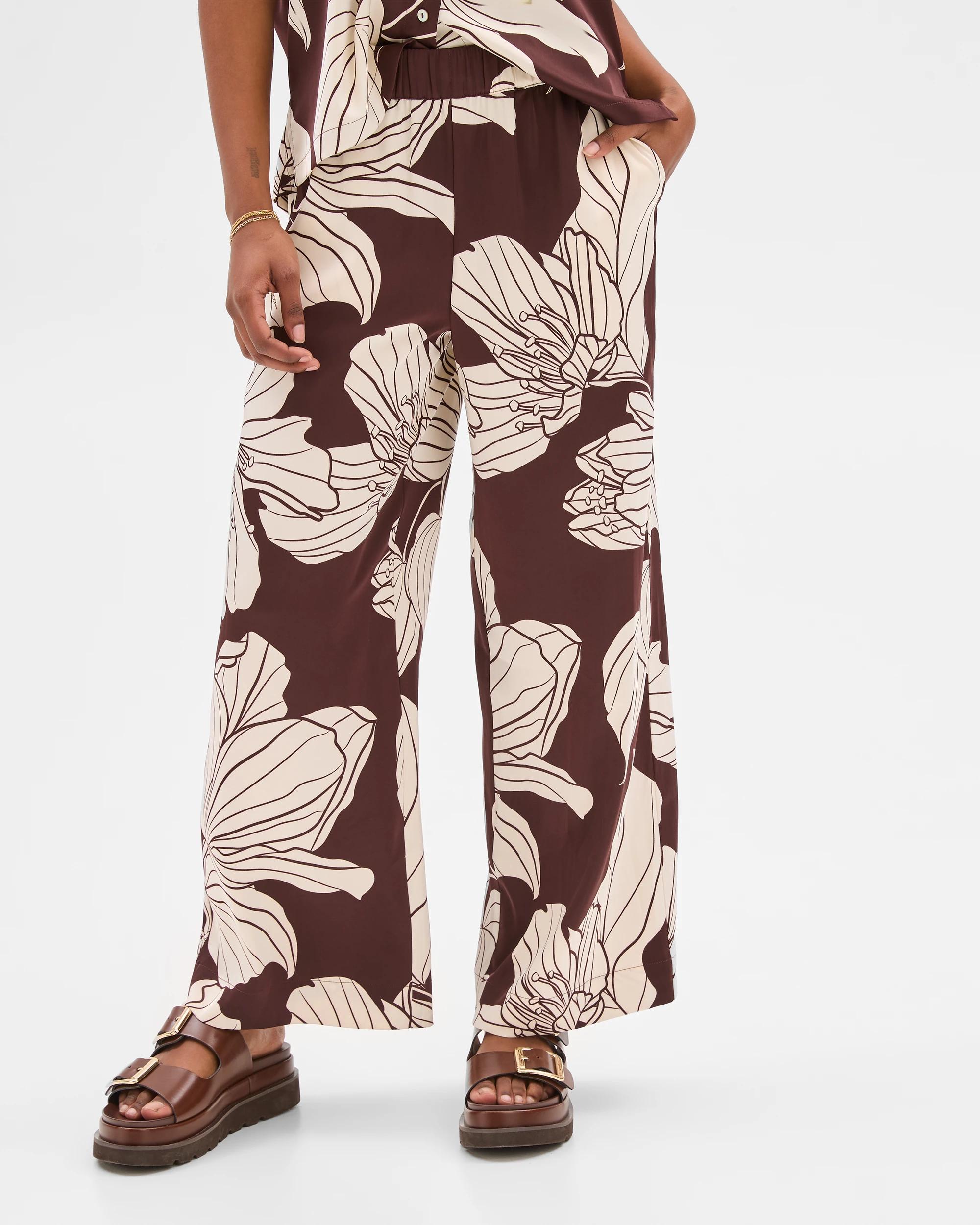 2 Target Petites Satin Pants FLORAL PRINT, 2 of 6