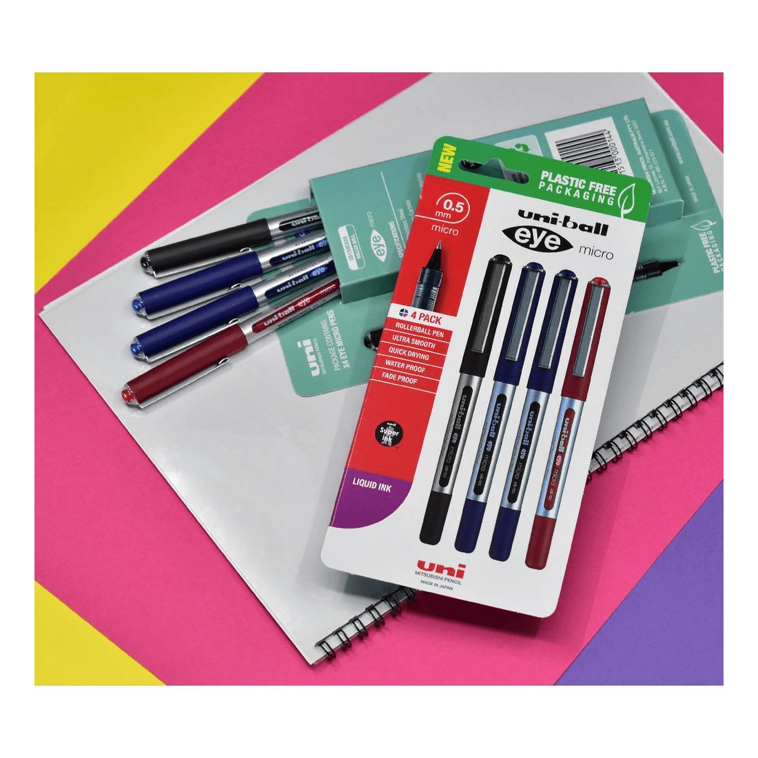 5 Uni-Ball Eye Micro Rollerball Pens Assorted 4 Pack, 5 of 6