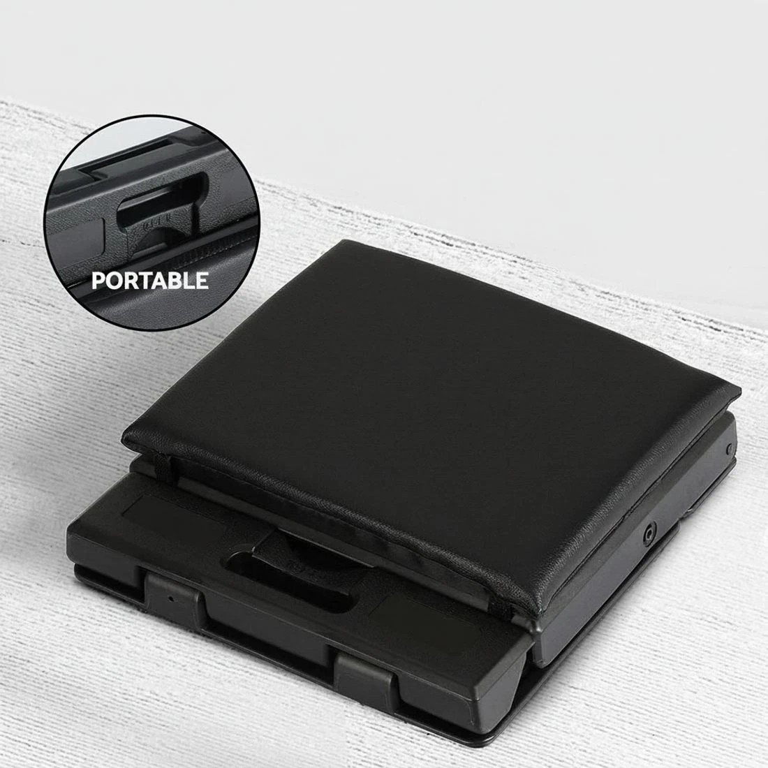 5 Artiss Foot Rest Stool Office Under Desk Fold Footrest Massage Cushion Pad - Black, 5 of 5