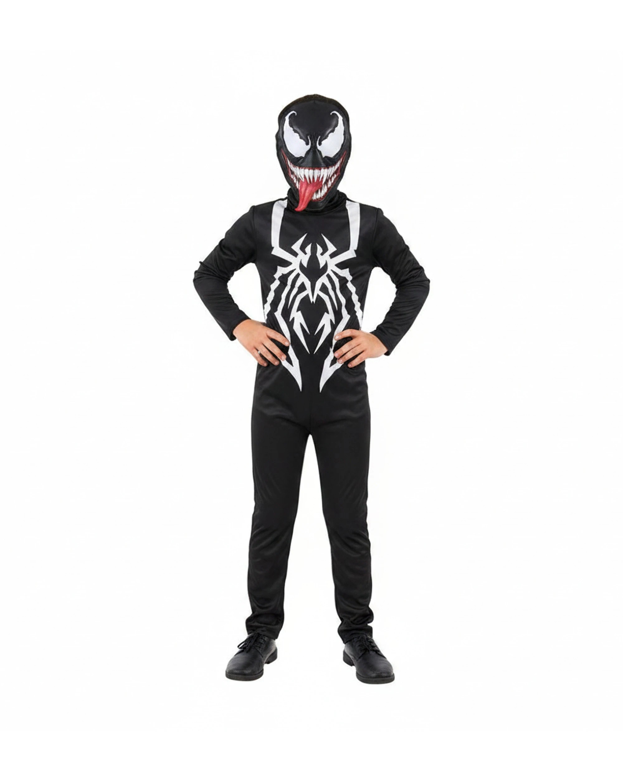 1 Oceana Boys Skull Costume Jumpsuit With Mask X Large 140x62cm - Black, 1 of 1