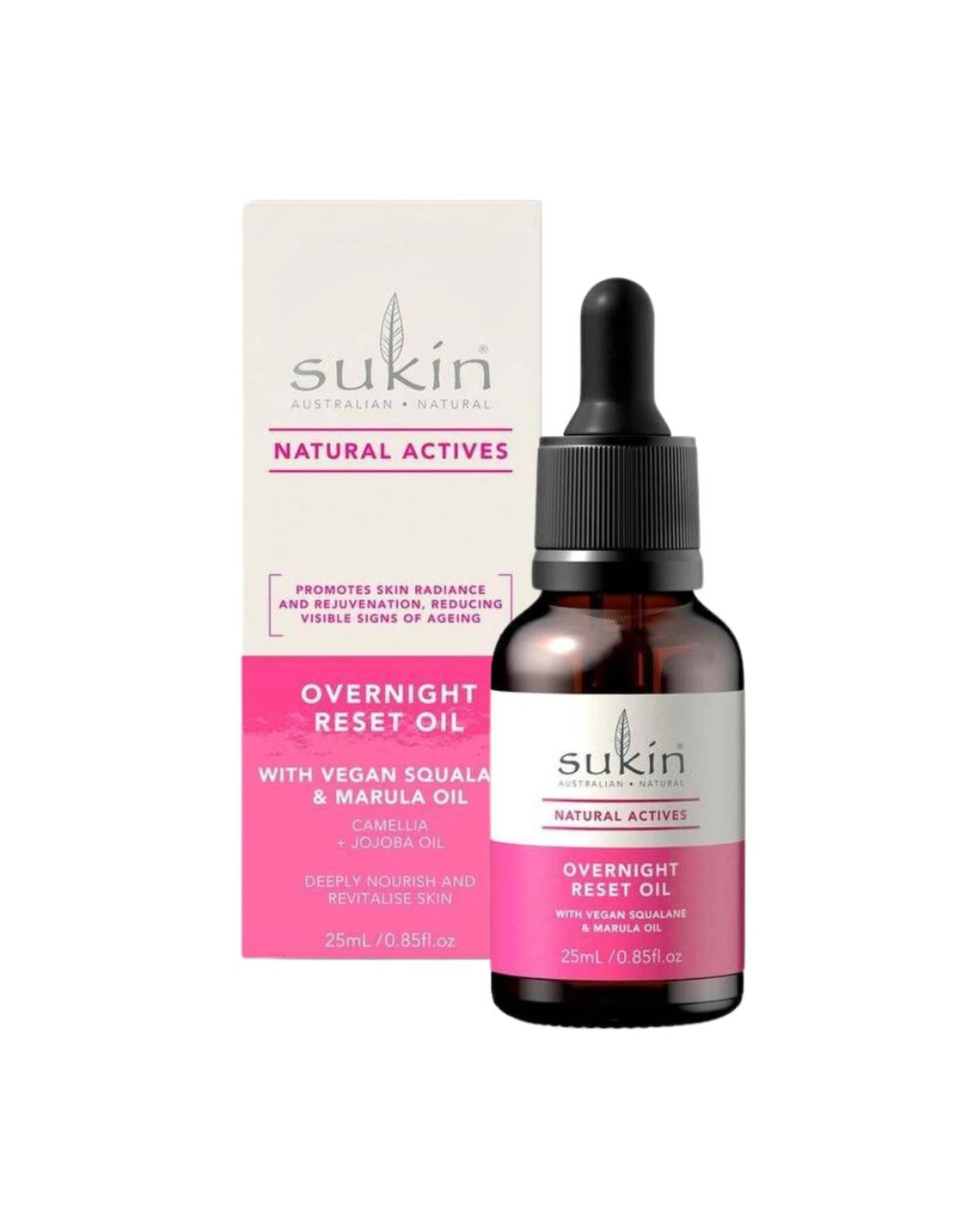 2 3 x Sukin Natural Actives Overnight Reset Facial Oil 25mL, 2 of 7