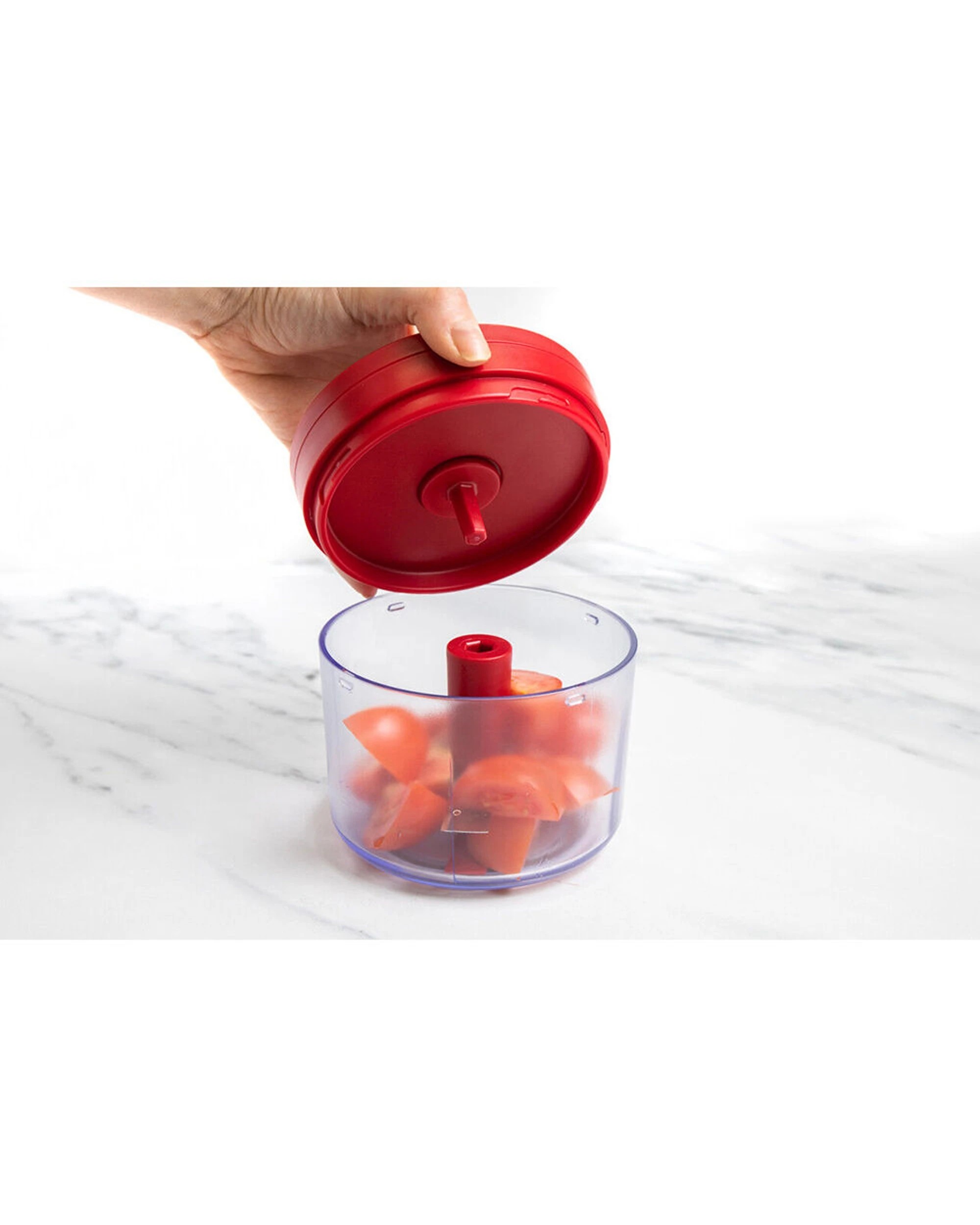 7 KitchenAid Metal Manual Food Vegetable Chopper 24oz Stainless Steel - Red, 7 of 7