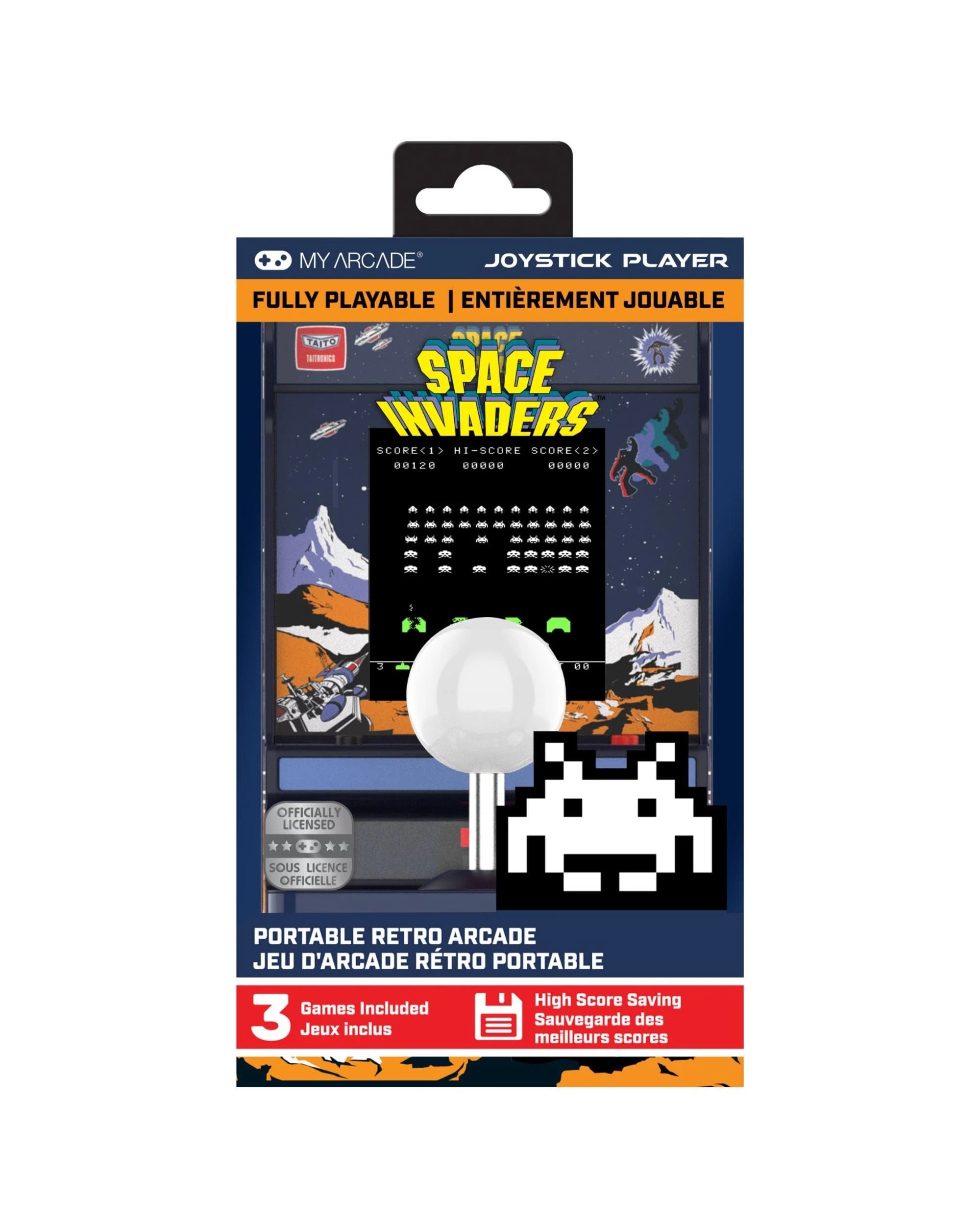 4 My Arcade Space Invaders Portable Retro Arcade Joystick Player, 4 of 8
