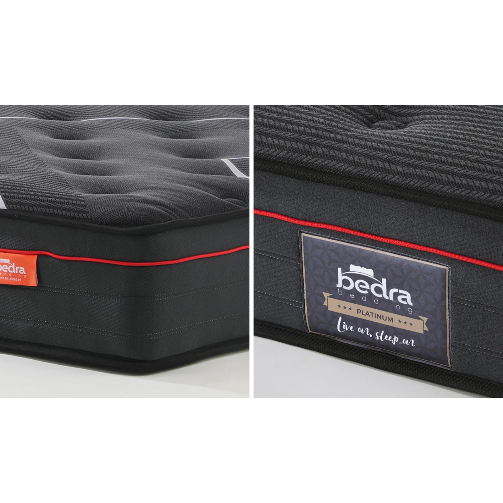 3 Bedra Bedding Queen Mattress Tight Top Bed Cool Gel Foam Pocket Spring 22cm Medium
 - Black, 3 of 3