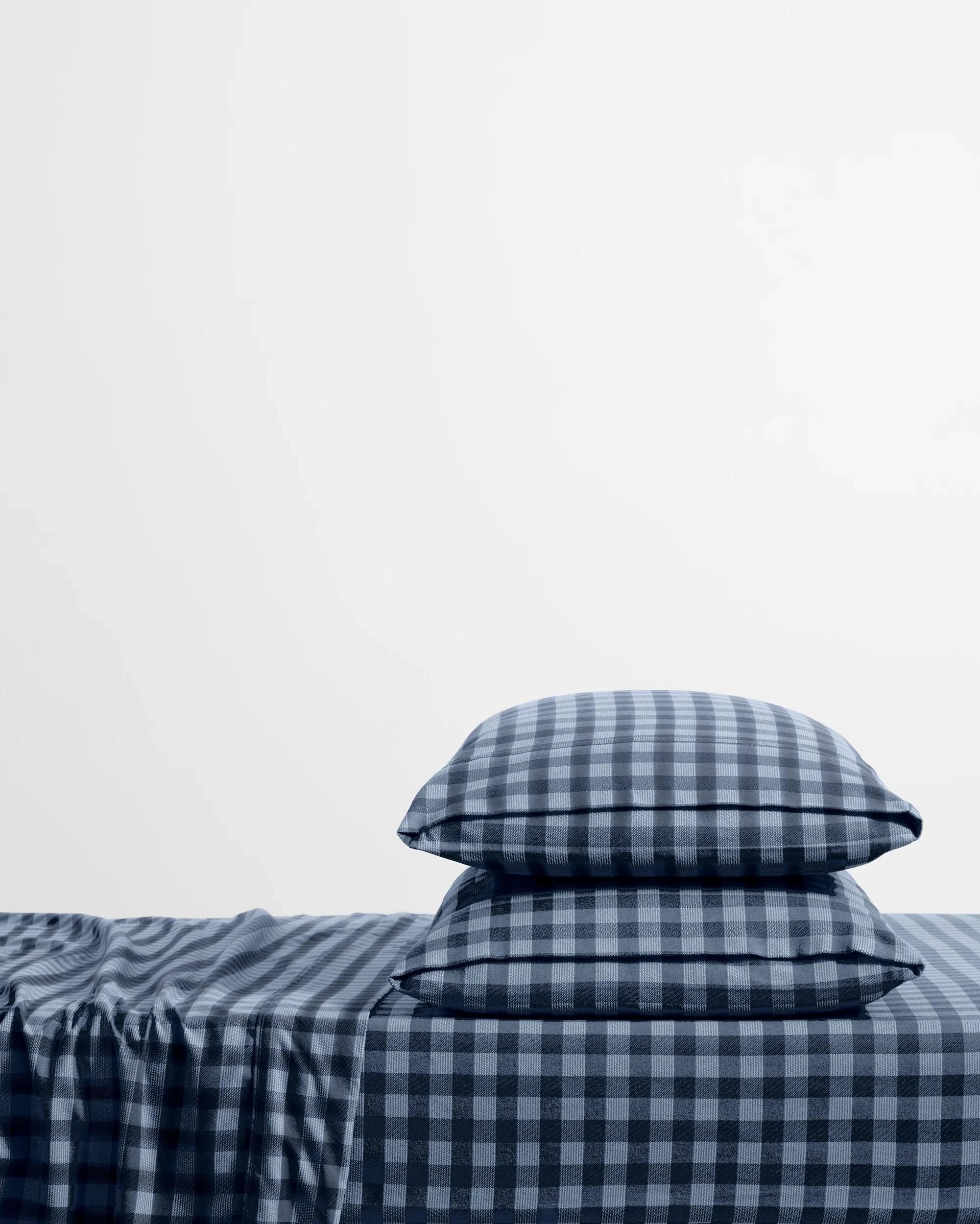 1 Target Knox Check Flannelette Sheet Set - Double Bed - Blue, 1 of 3