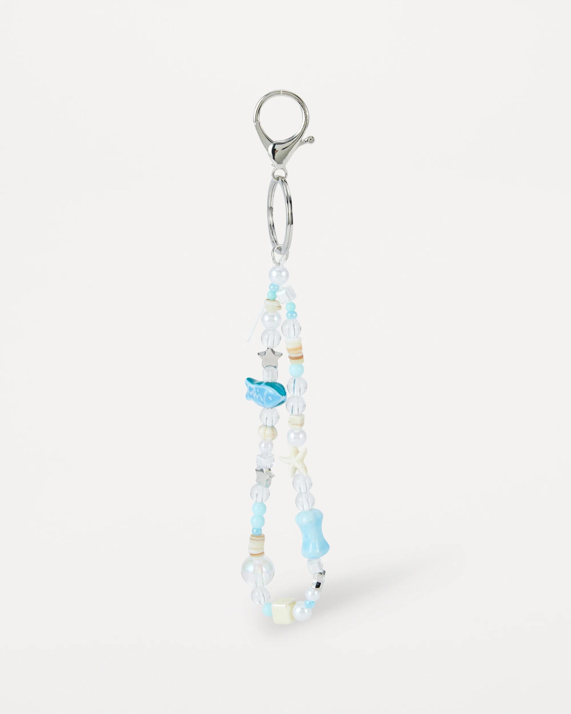3 Multi Bead Charm Keyring Blue, 3 of 5