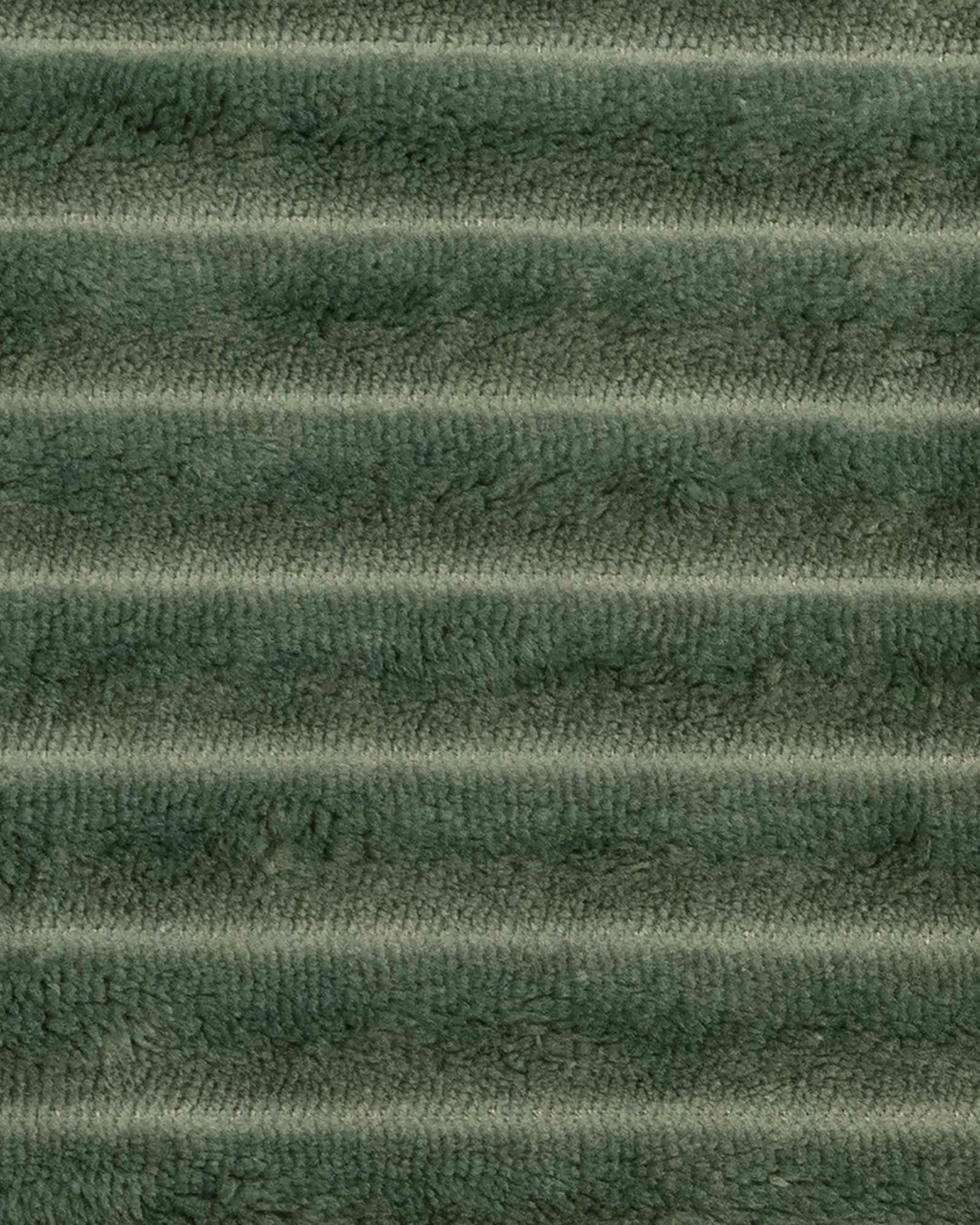 3 Bambury Channel Plush Velour Striped Square Cushion Juniper - Green, 3 of 3
