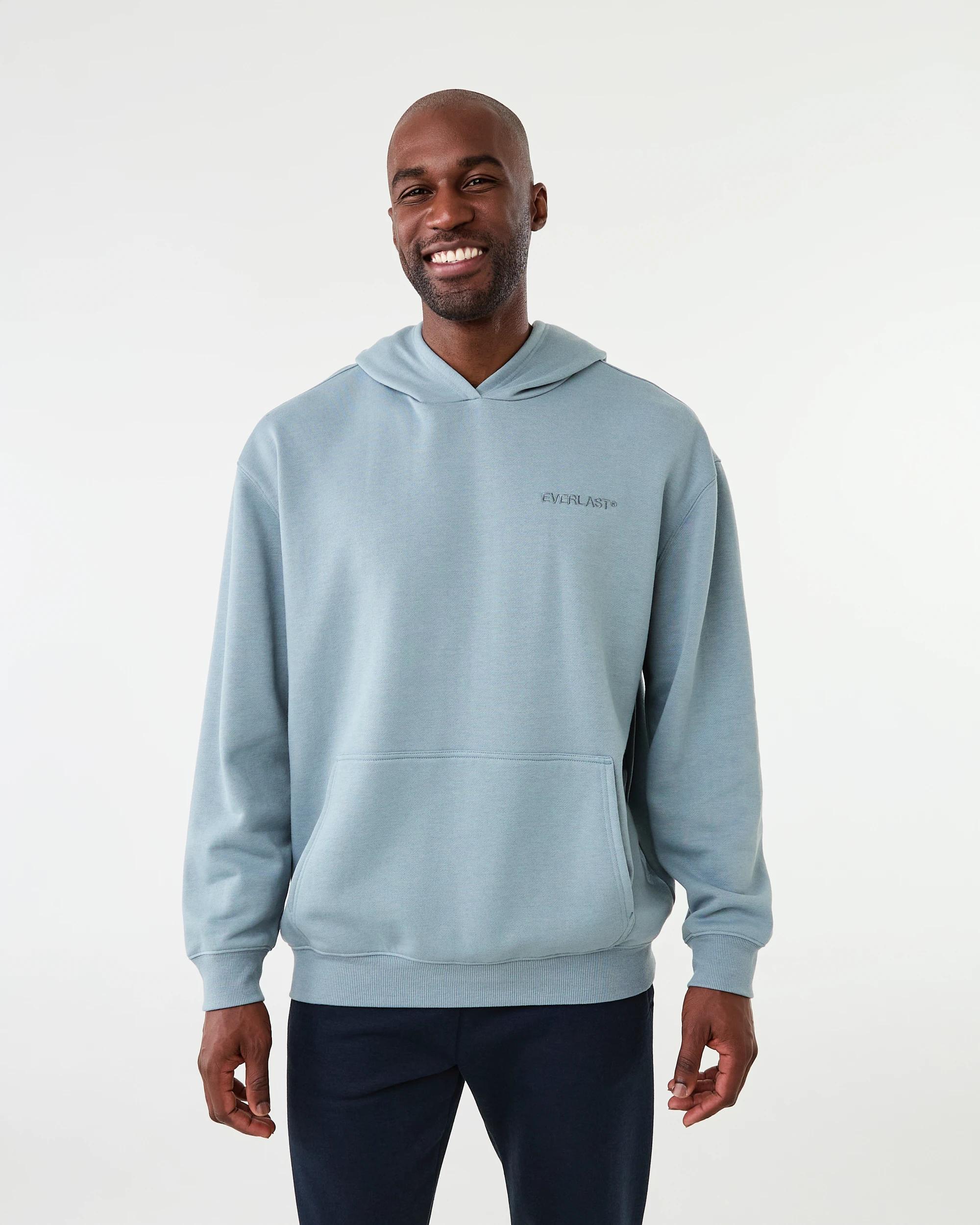 1 Everlast Mens Oversized Hoodie Ash Blue, 1 of 9