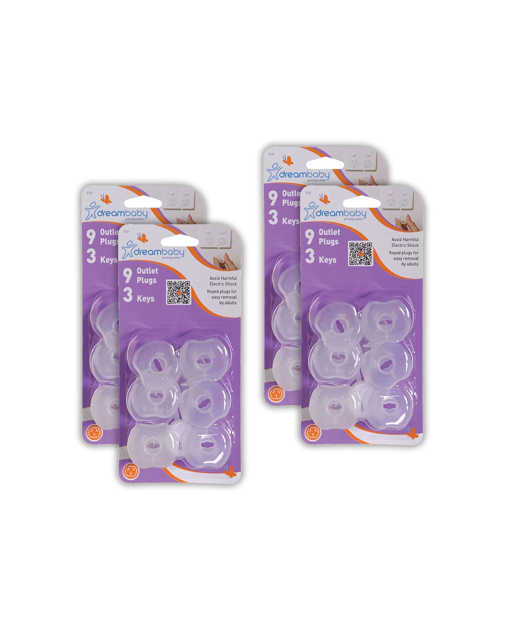 1 Dreambaby 36pc Baby Safety Keyed Outlet Plugs With 12 Keys Clear For AU NZ - Clear, 1 of 3