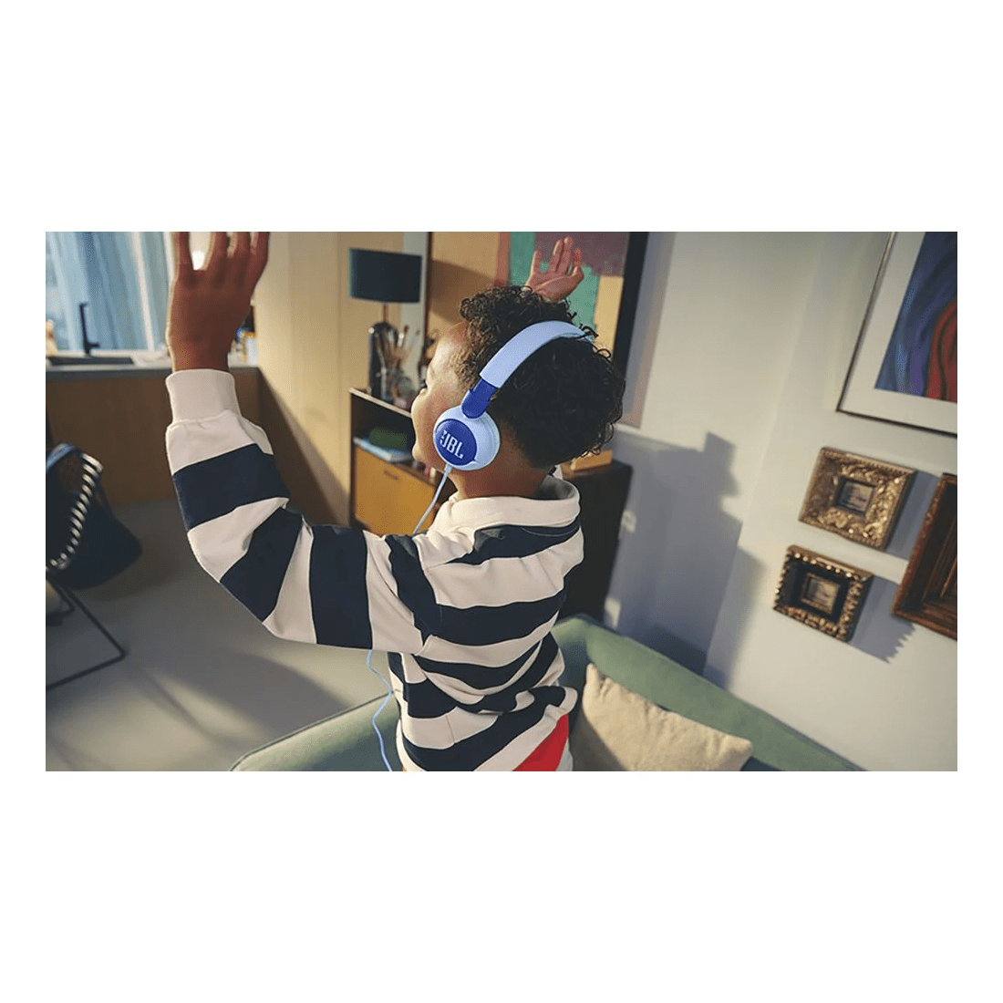 9 JBL JR320 Kids On-Ear Headphones Blue, 9 of 10