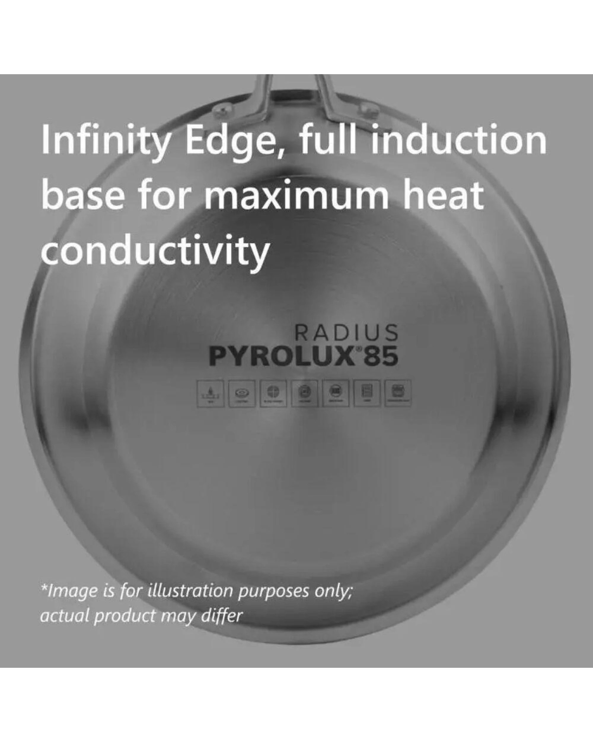 6 Pyrolux Radius 85 Saute Pan With Helper Handle 28cm  3L, 6 of 8