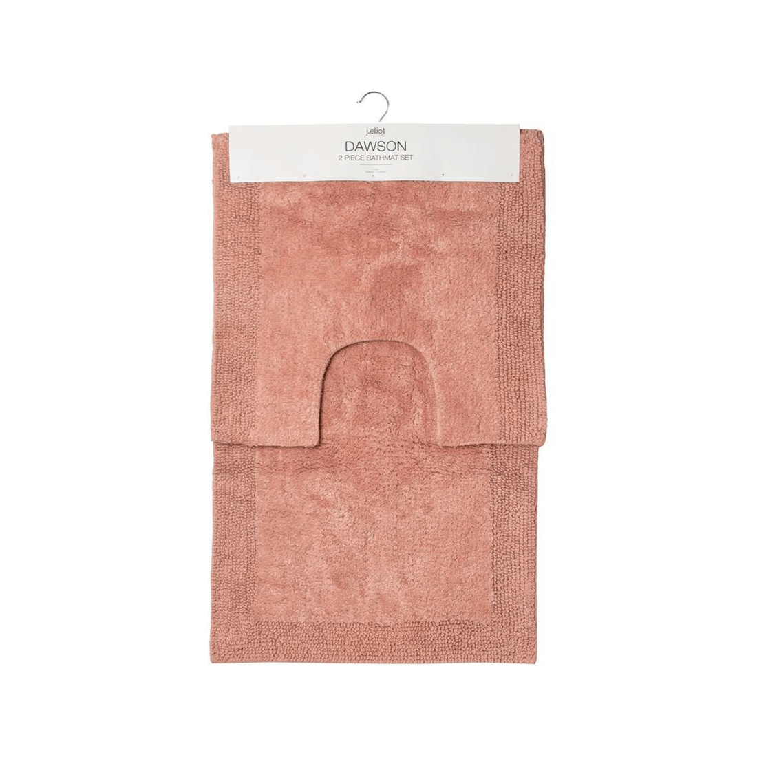 1 J. Elliot 2pc Dawson Cotton Bathmat Set Clay Bathroom Rugs 50x50cm 50x80cm.
 - Pink, 1 of 3