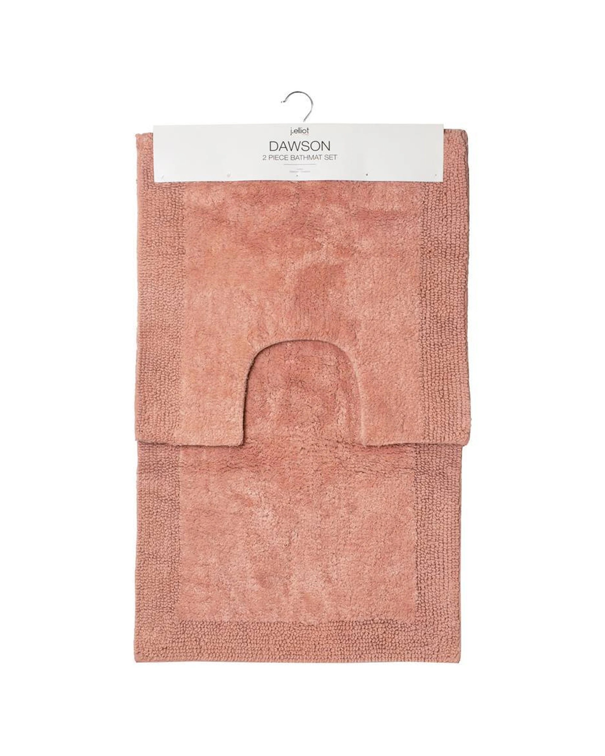 1 J. Elliot 2pc Dawson Cotton Bathmat Set Clay Bathroom Rugs 50x50cm 50x80cm.
 - Pink, 1 of 3