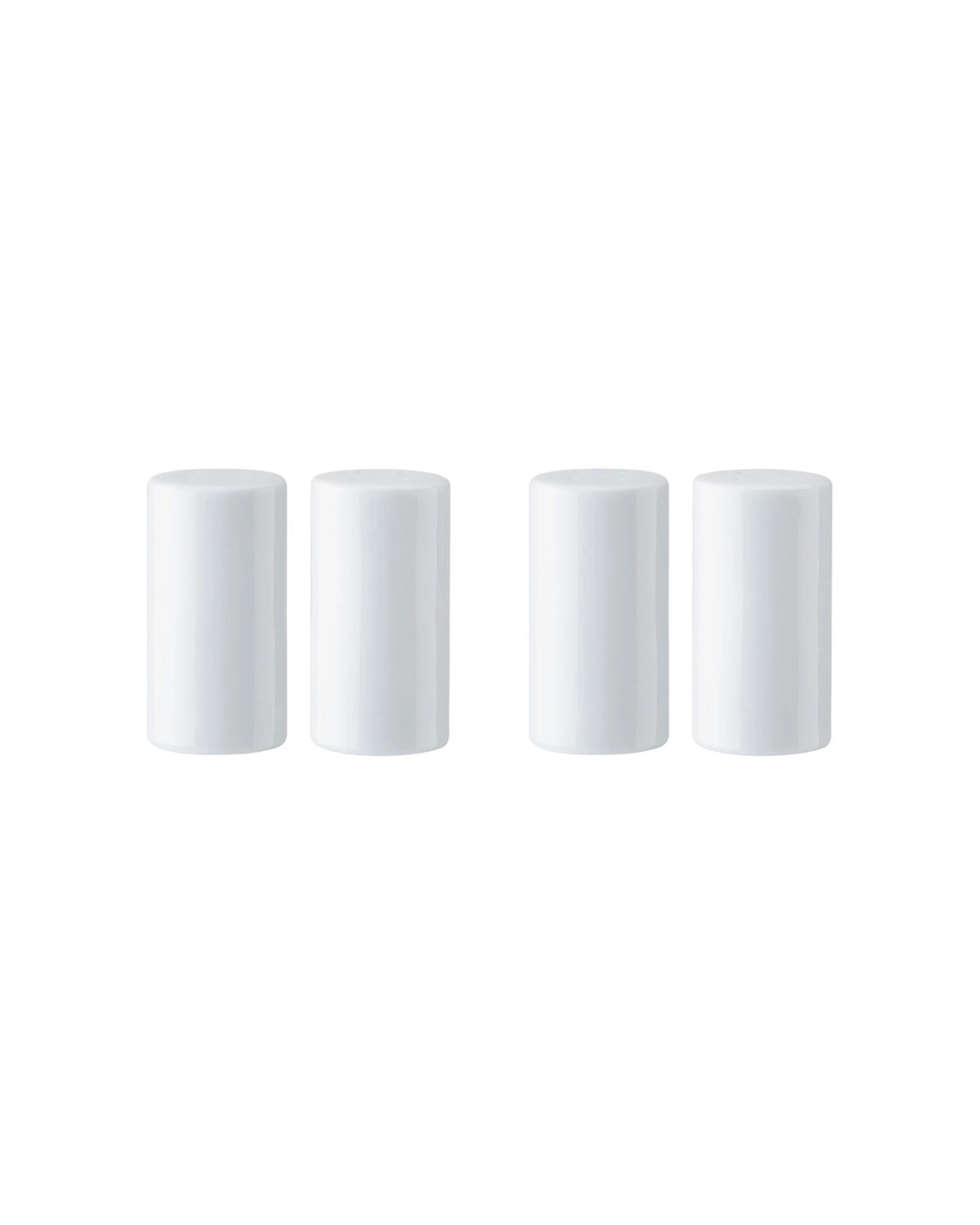 1 Mikasa 4pc Chalk Porcelain Salt and Pepper Shakers Kitchen Utensils Set - White, 1 of 8