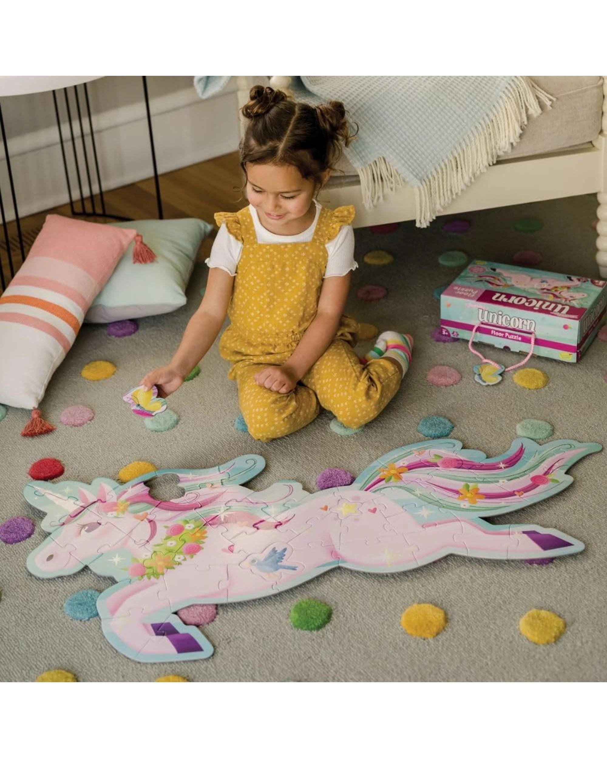 2 Peaceable Kingdom Shimmery Unicorn 44 Piece Floor Jigsaw Puzzle, 2 of 3
